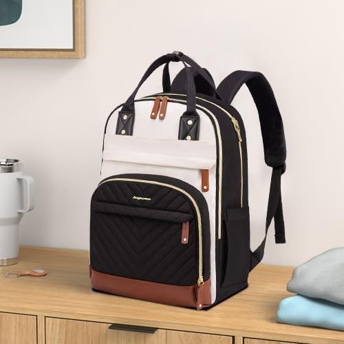 15.6" Laptop Backpack for Women   Waterproof USB Charging College Bag, Anti Thef8