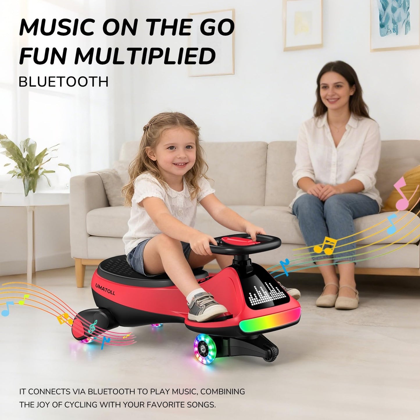 12V Electric Wiggle Car for Kids - Fun Ride-On Toy, Birthday Gift for Ages 3+3