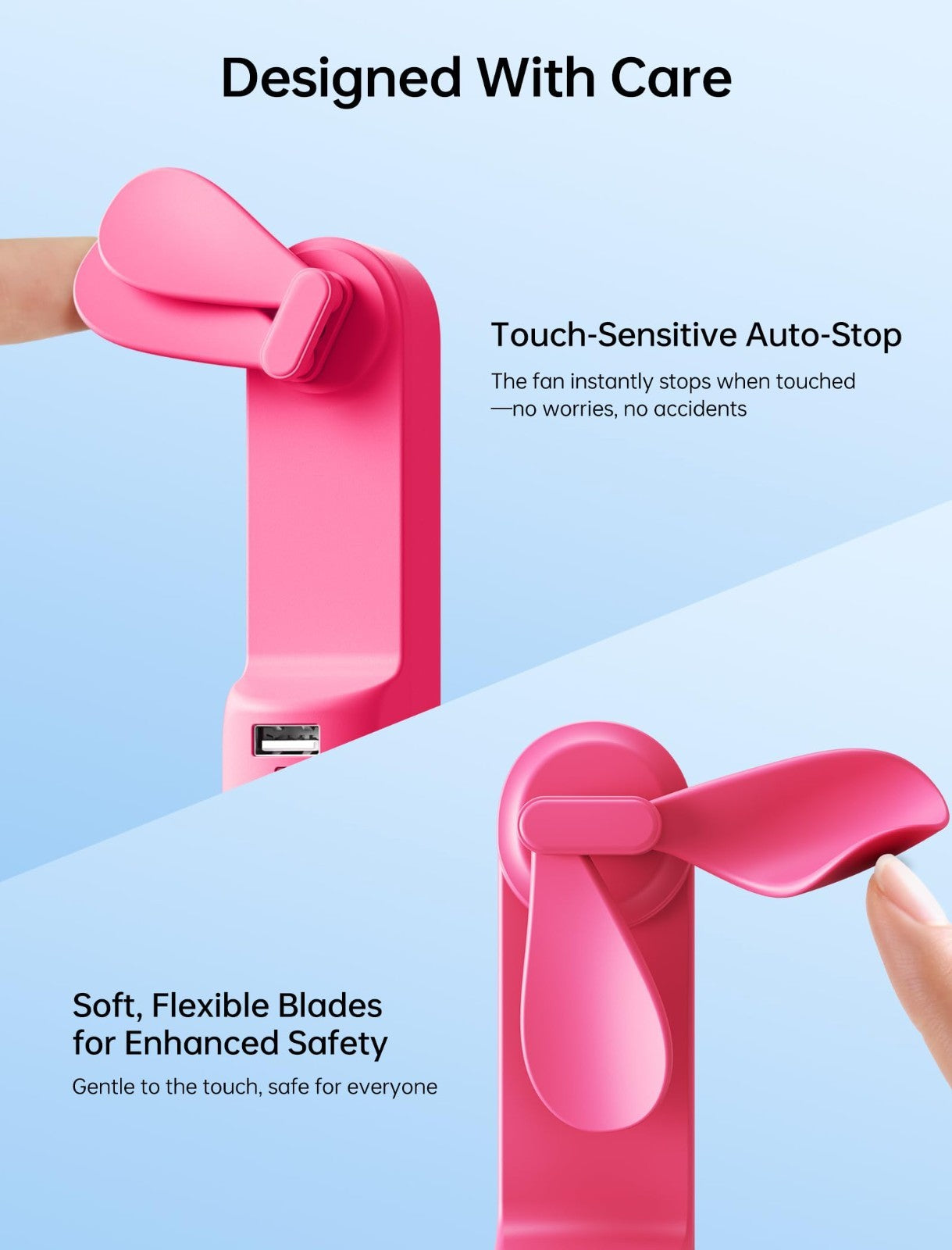 3 in 1 Portable Fan with Power Bank & Flashlight | USB Rechargeable, 19H Cooling6