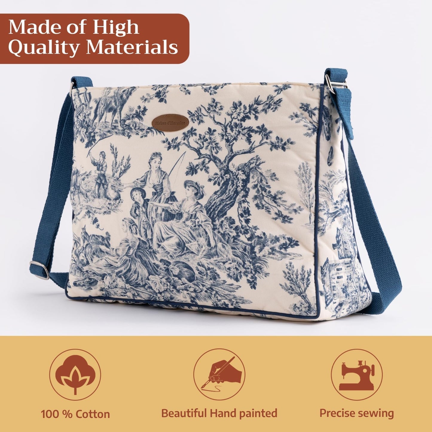 Stylish Cotton Shoulder Bag for Women   Chic Handbag, Everyday Tote, Fashion Acc3