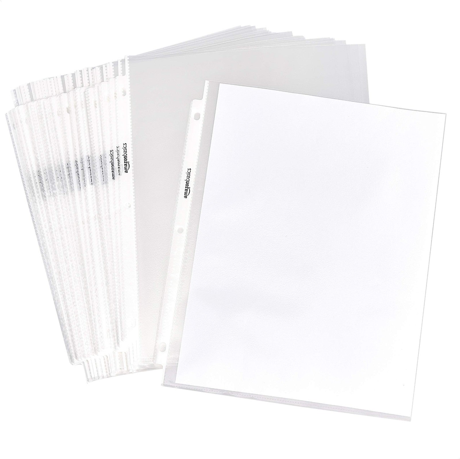 Clear Sheet Protectors for 3 Ring Binder, Non Glare, Top Loading, 100 Pack, Lett1