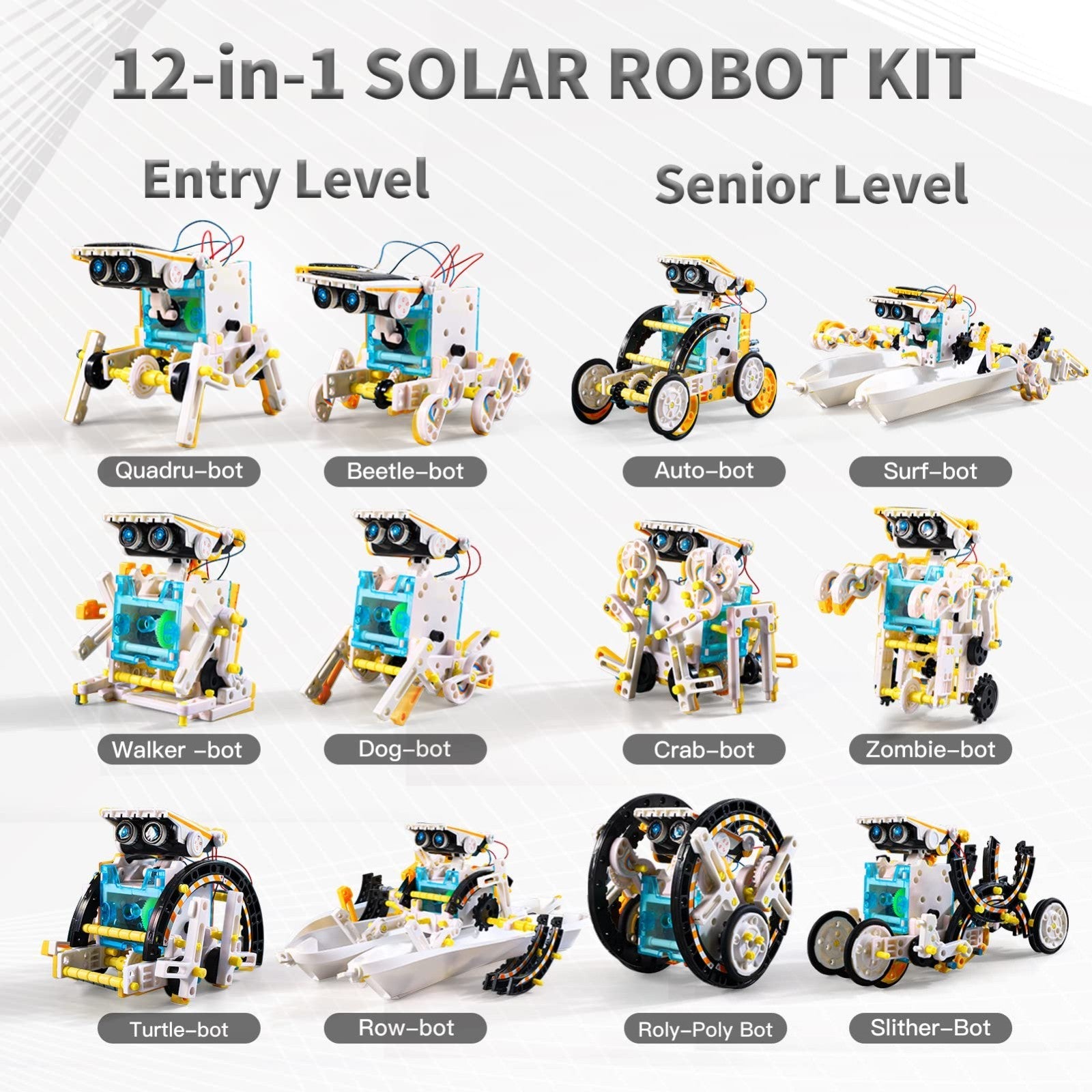 12 in 1 STEM Solar Robot Kit for Kids 8 13, Educational Building Toys, Science G3