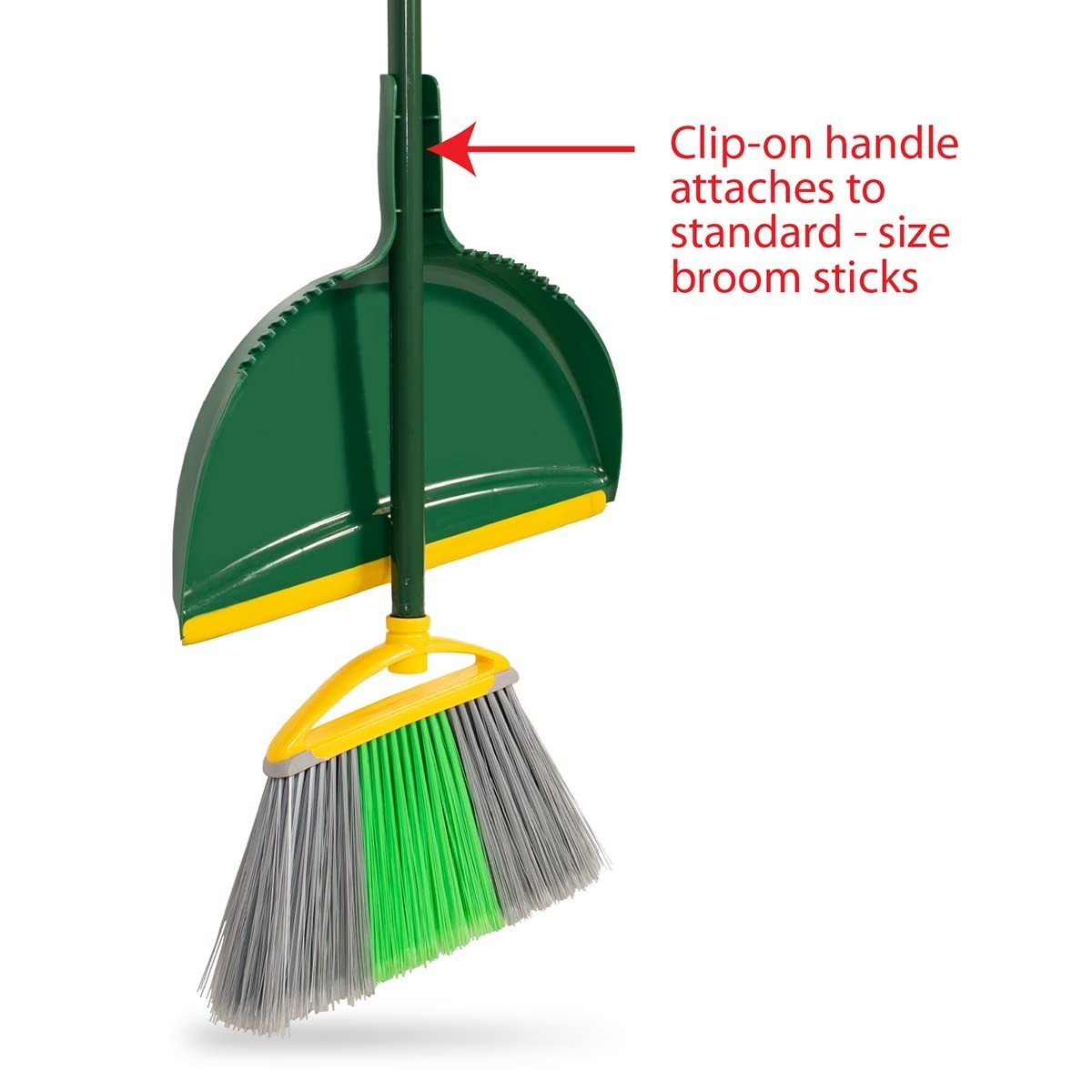 Heavy Duty Jumbo Dustpan 13.2” | Rubber Edge | Clip-On Design for Broom Sticks4