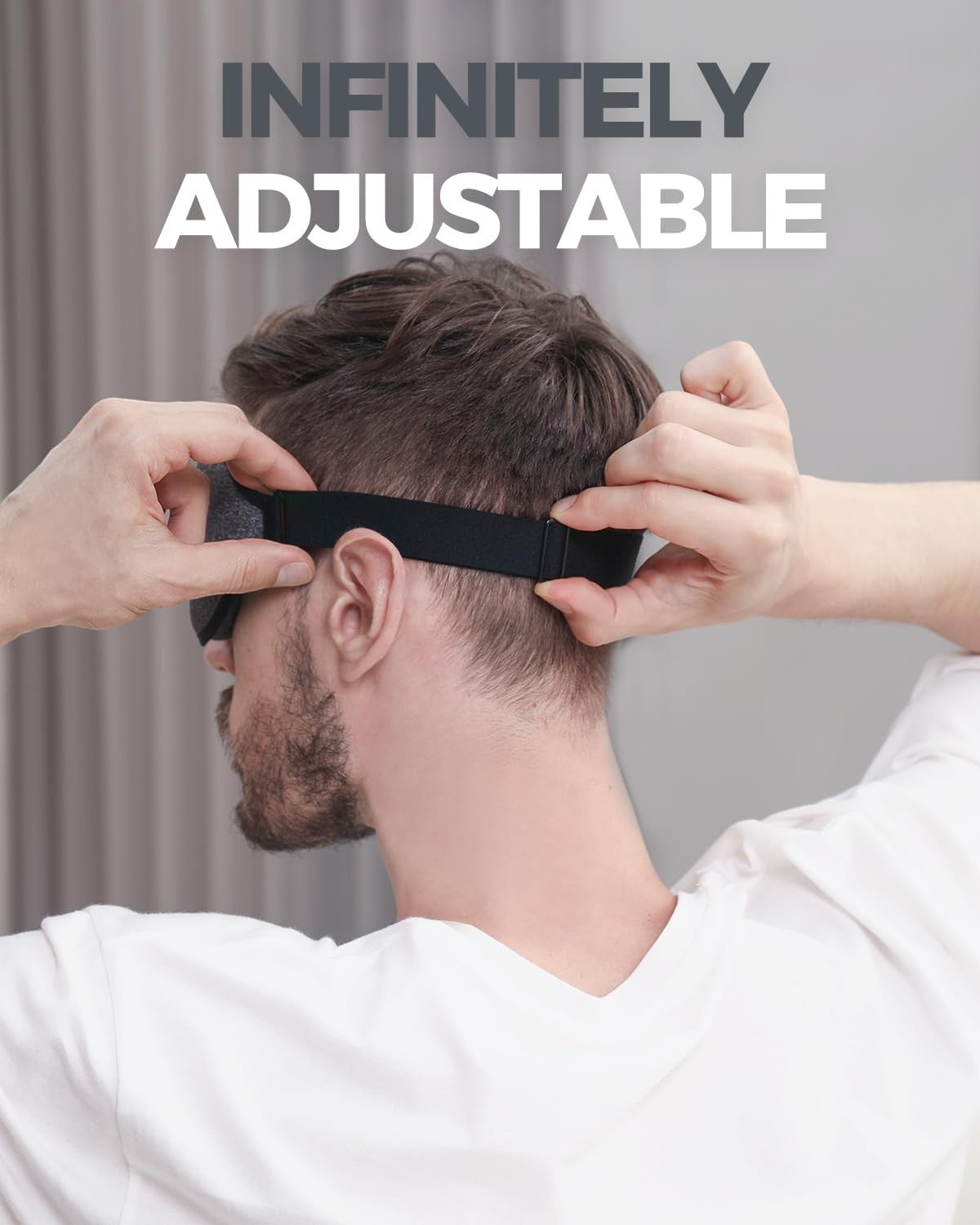 3D Luxury Sleep Mask - Soft Eye Cover for Travel, Light Blocking, Back Sleeper,5