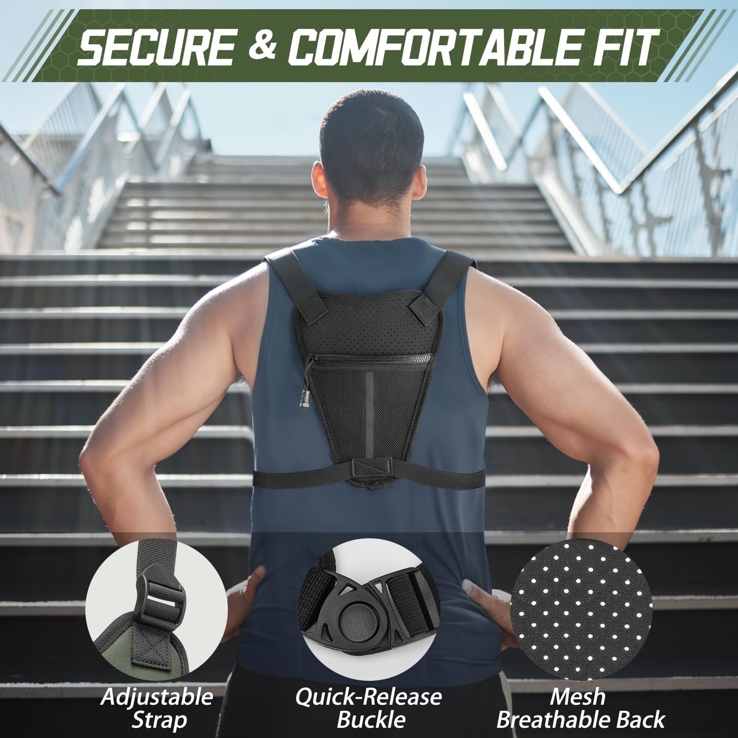 Optimized eBay Title:  "Versatile Chest Bag for Outdoor Sports - Running, Cycli5