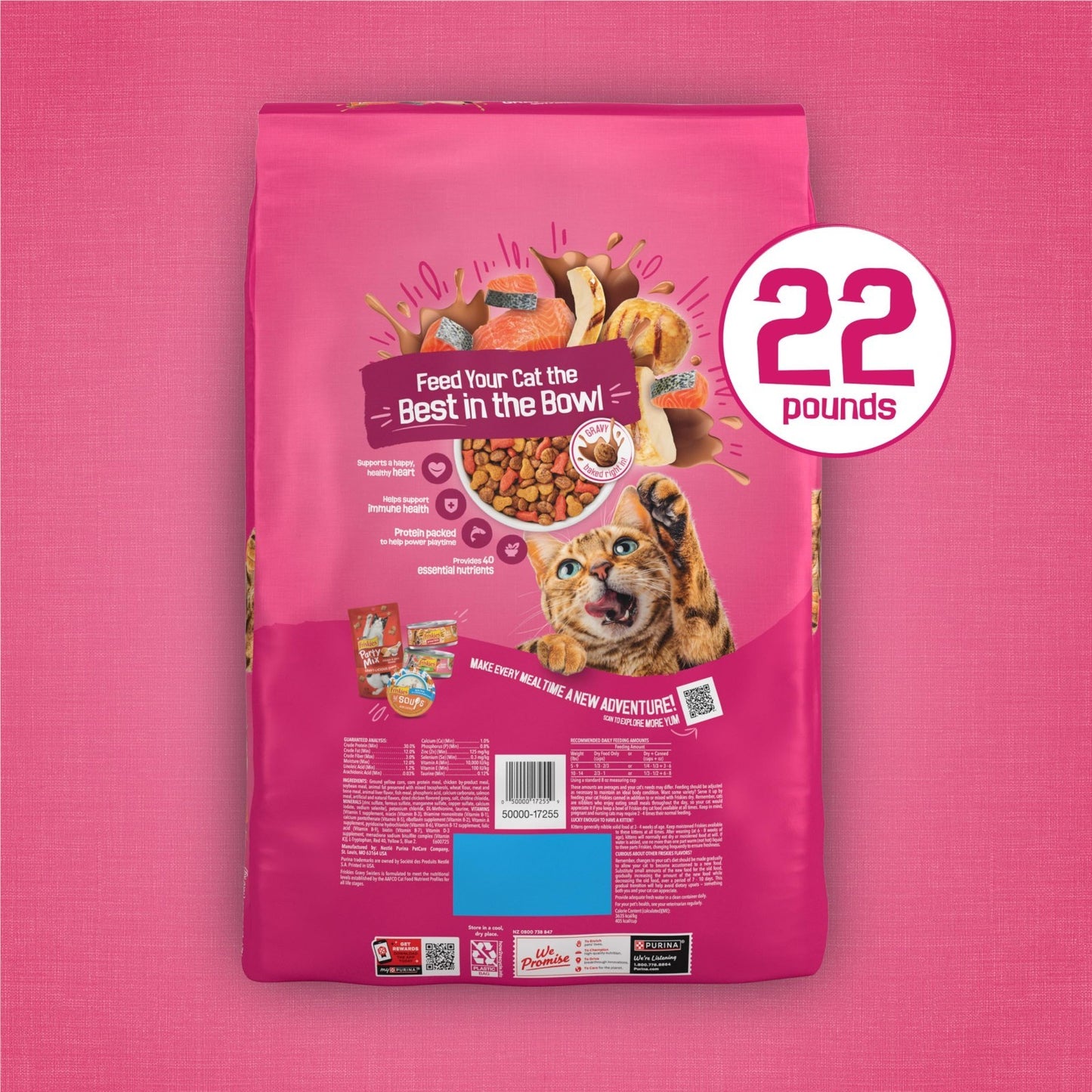Savory Gravy Swirlers Dry Cat Food   Chicken & Salmon Flavor   22 lb Bag10