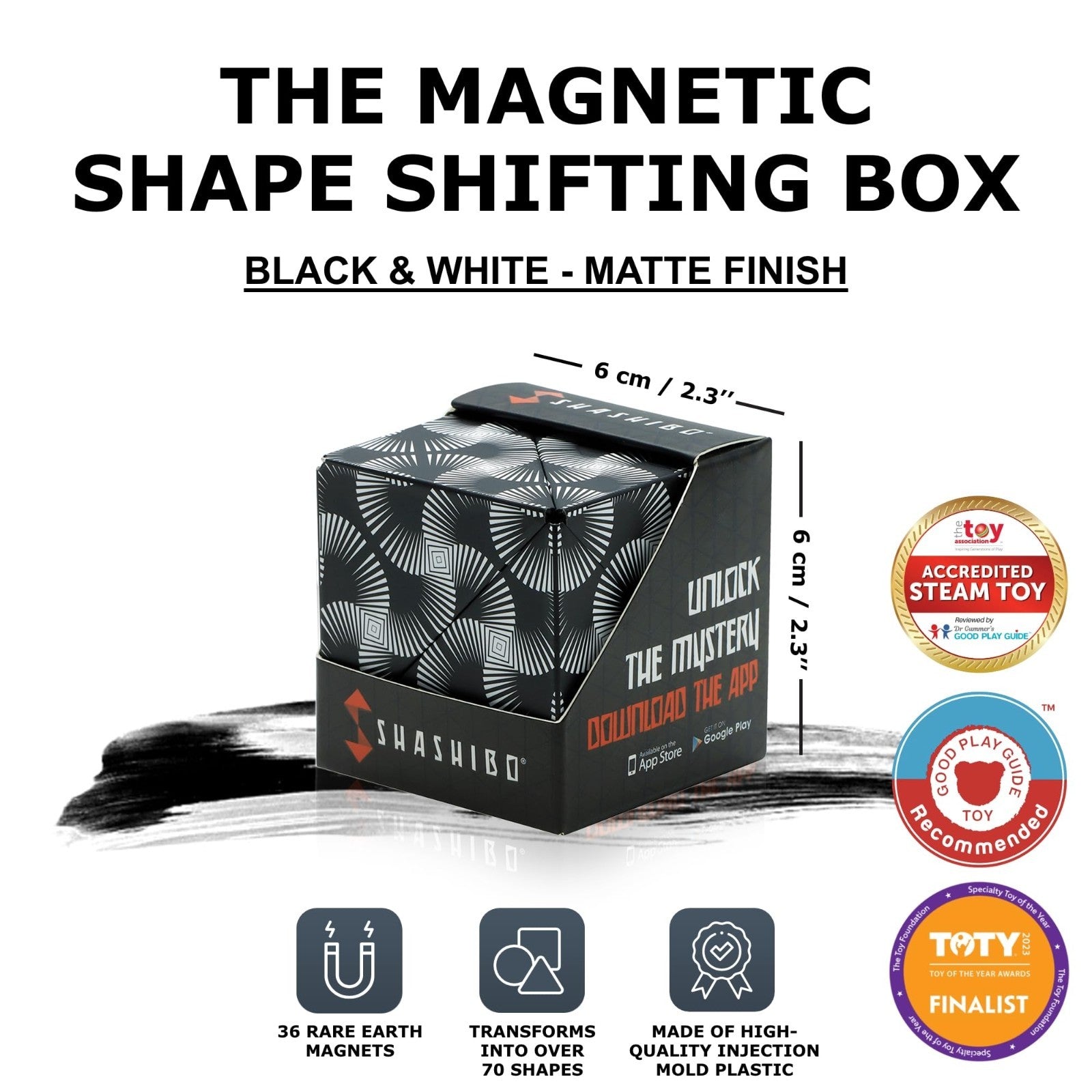 Magnetic Puzzle Cube   Sensory Fidget Toy for Stress Relief, Shape Shifting Fun,2