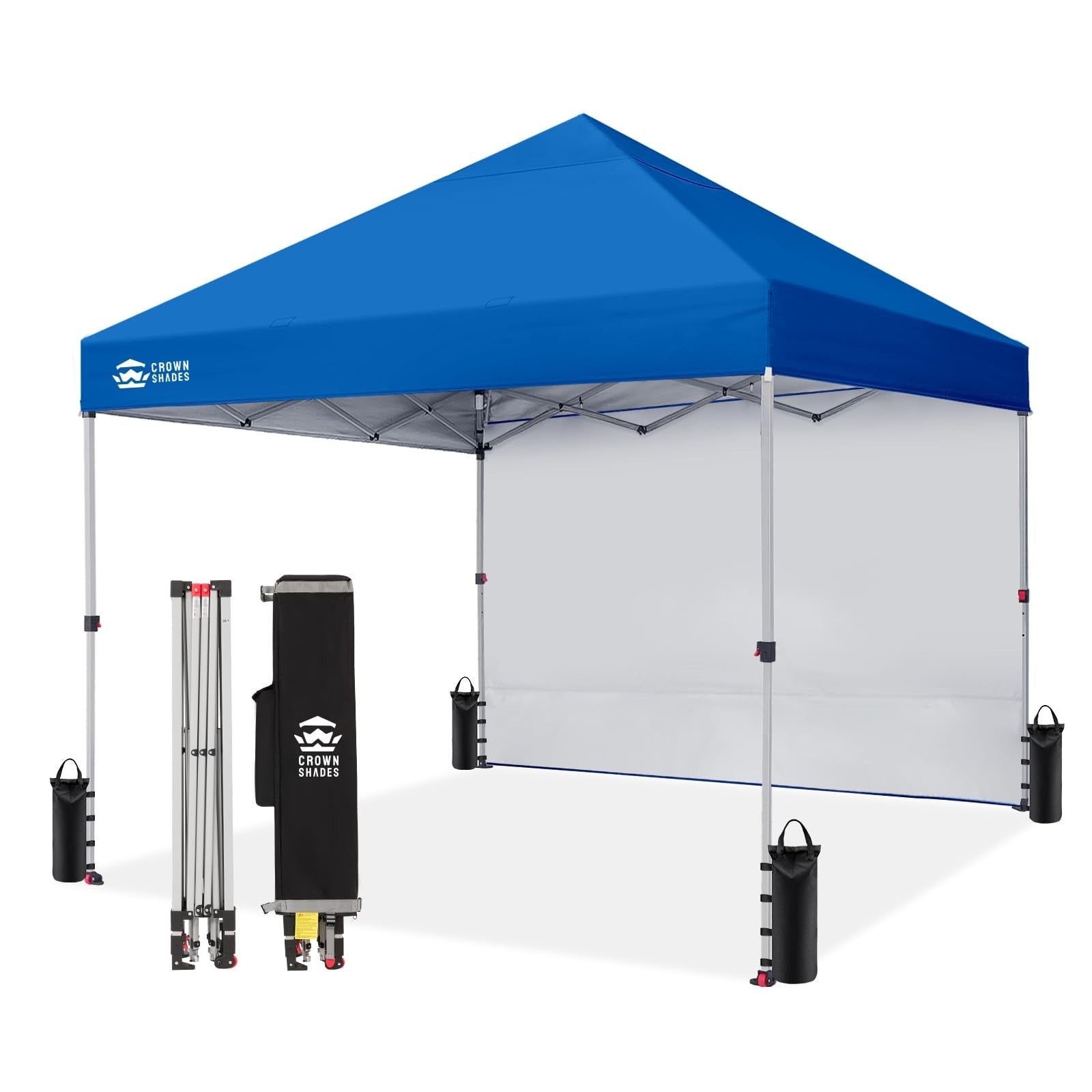 8x8 Pop Up Canopy Tent with Side Wall, Easy Setup Outdoor Gazebo, Sun Shade for1