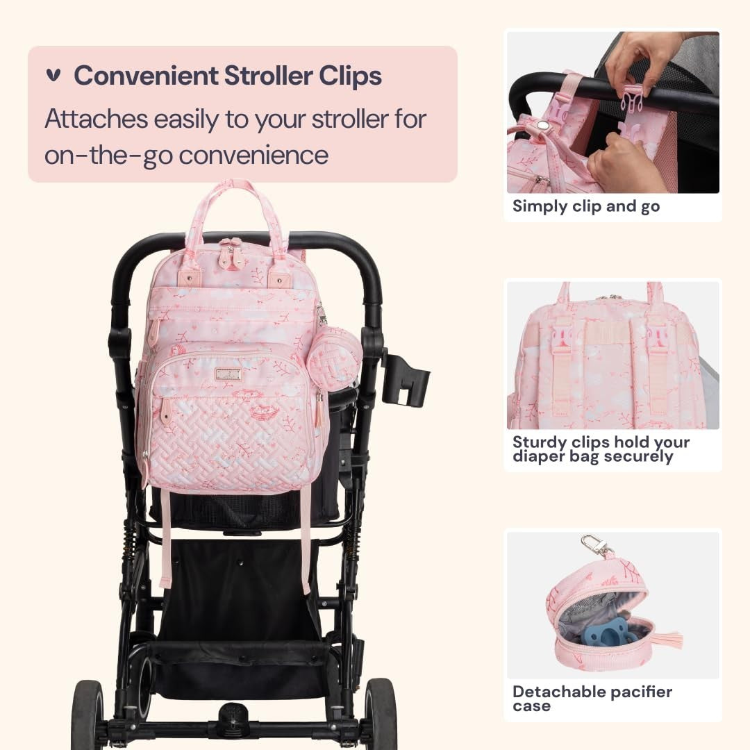 Multi Function Water Resistant Diaper Bag Backpack   Baby Travel Tote, Changing5