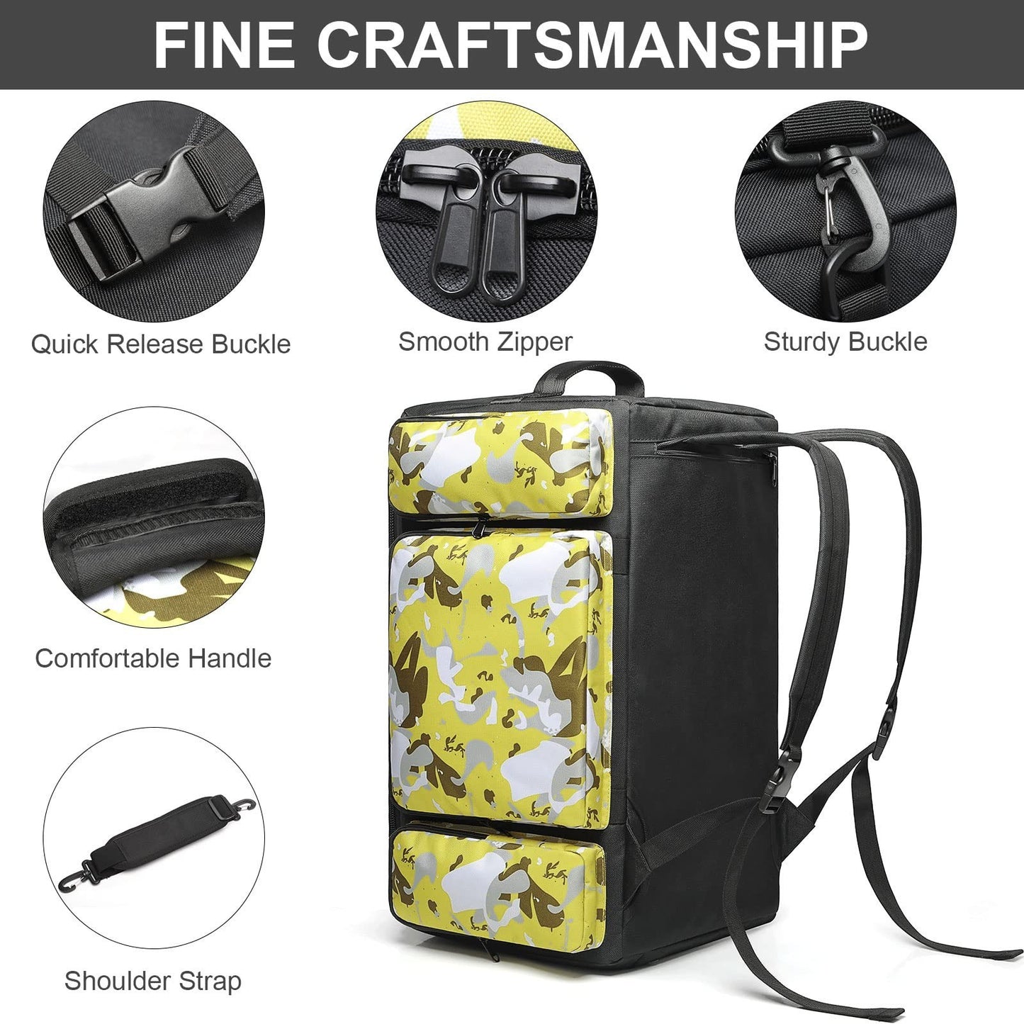 4-Way Gym Duffle Bag with Shoe Compartment & Wet Pocket - Versatile Sports Backp6