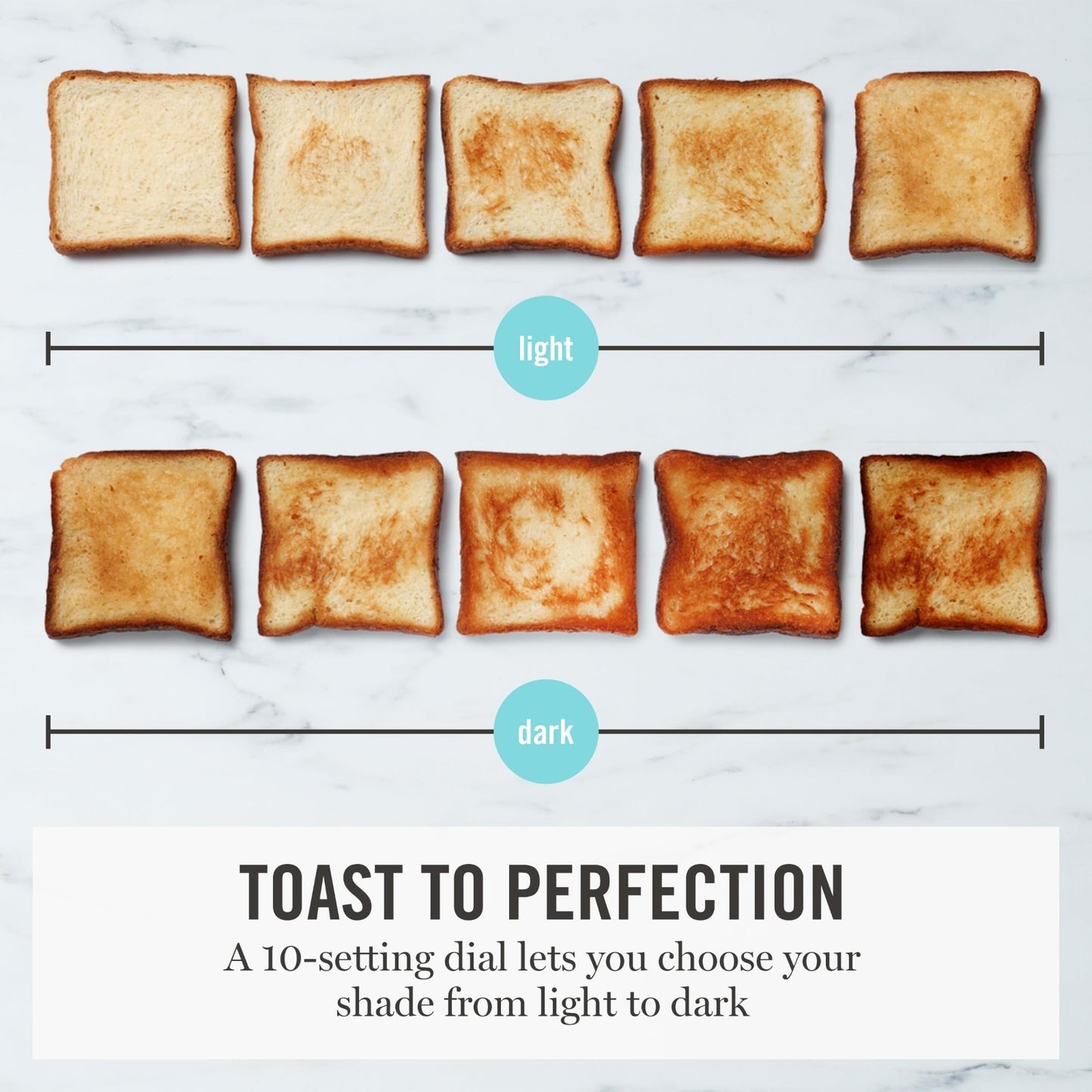 Extra Wide 2-Slice Long Slot Toaster for Sourdough & Bagels, 10 Shade Settings,6