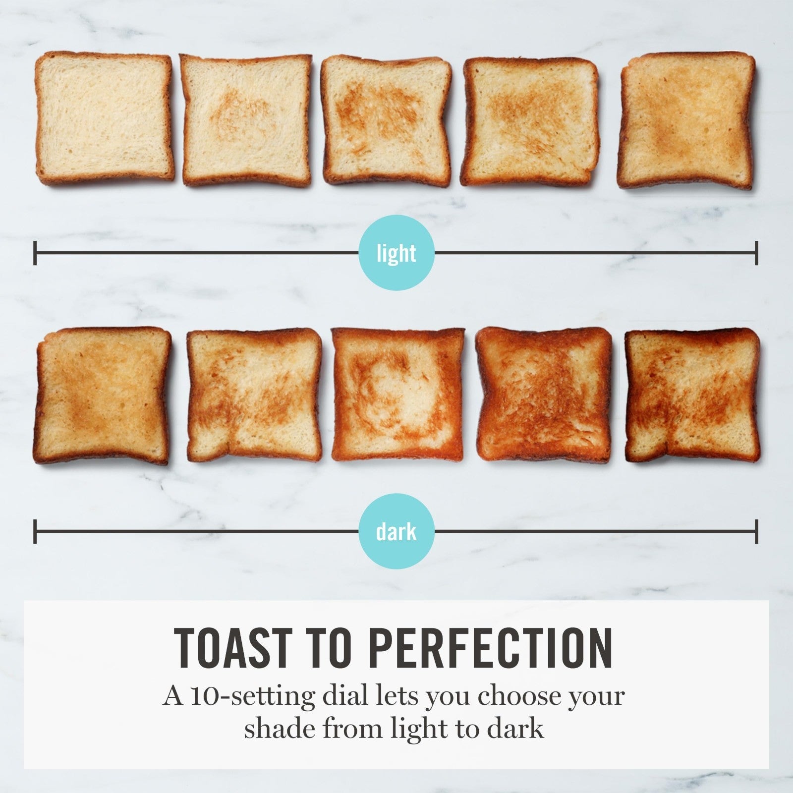 Extra Wide 2-Slice Long Slot Toaster for Sourdough & Bagels, 10 Shade Settings,6