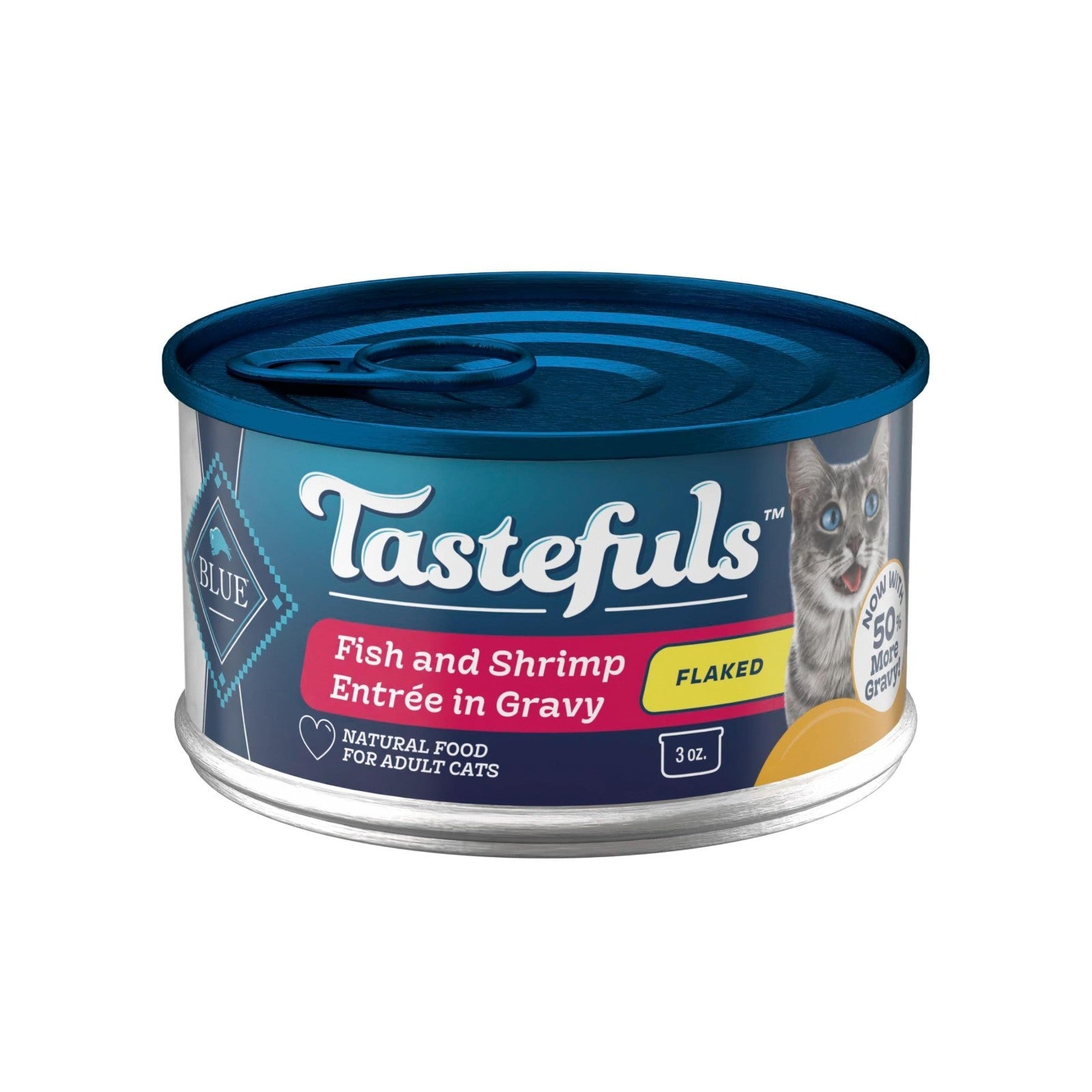 Flaked Wet Cat Food with Fish & Shrimp, 3 oz Cups, 4 Pack   Grain Free, High Pro1