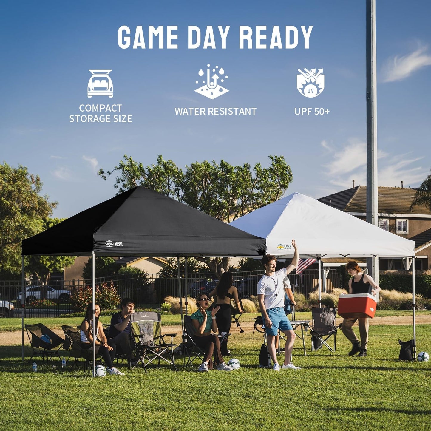 8x8 Pop Up Canopy Tent   One Push Setup, Easy Outdoor Sun Shade for Events, Part6