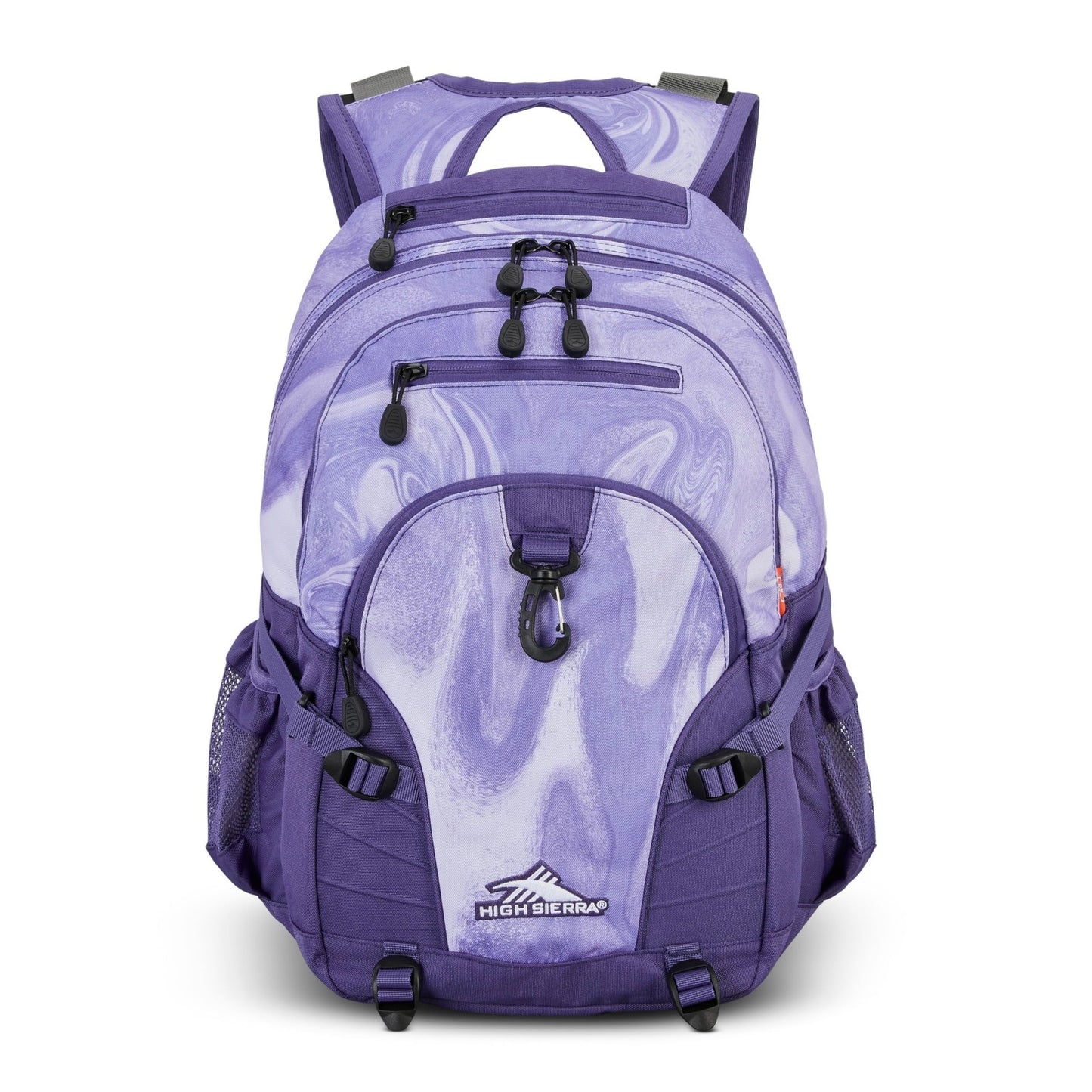 Versatile Purple Marble Swirl Backpack for School, Travel & Work   Tablet Sleeve2