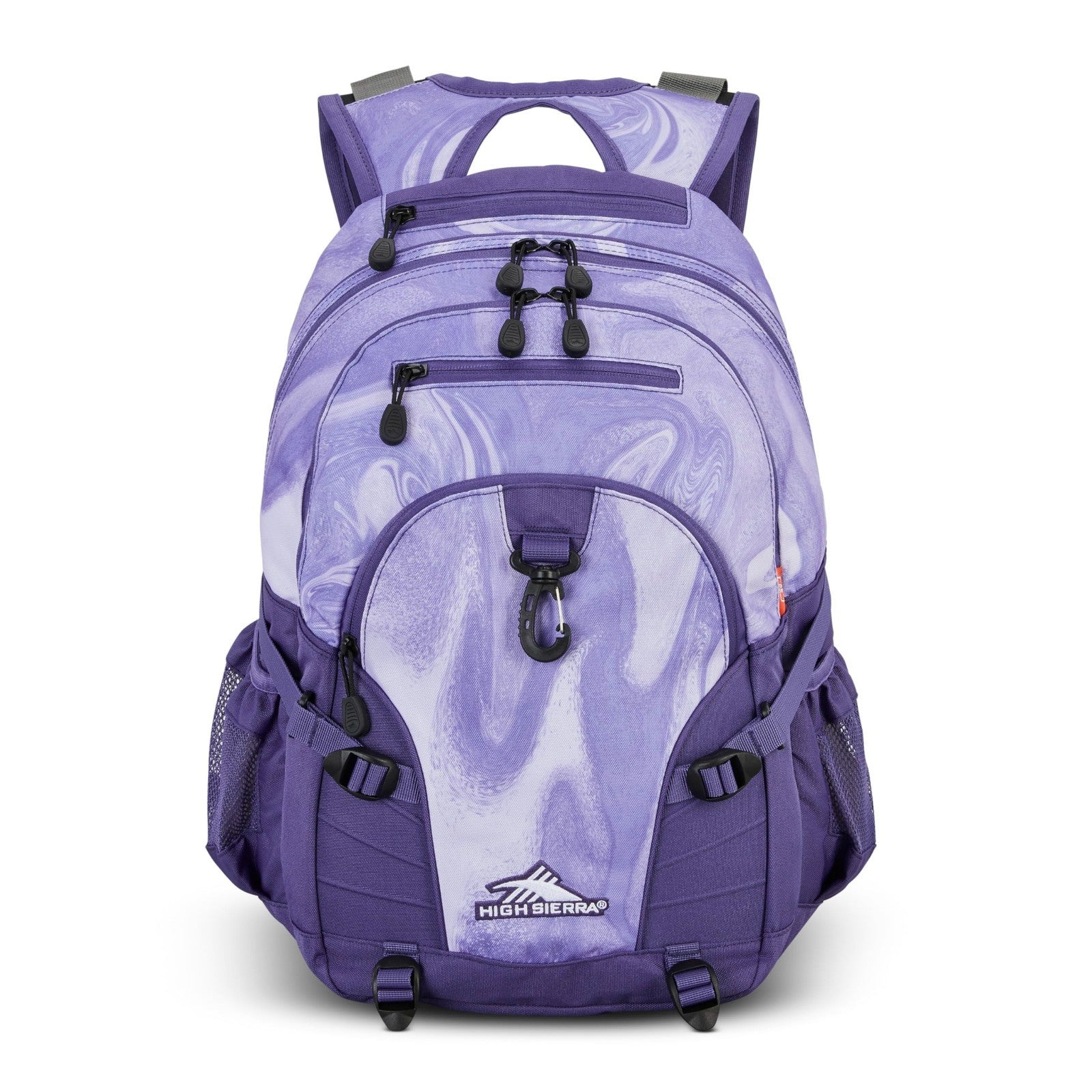 Versatile Purple Marble Swirl Backpack for School, Travel & Work   Tablet Sleeve2