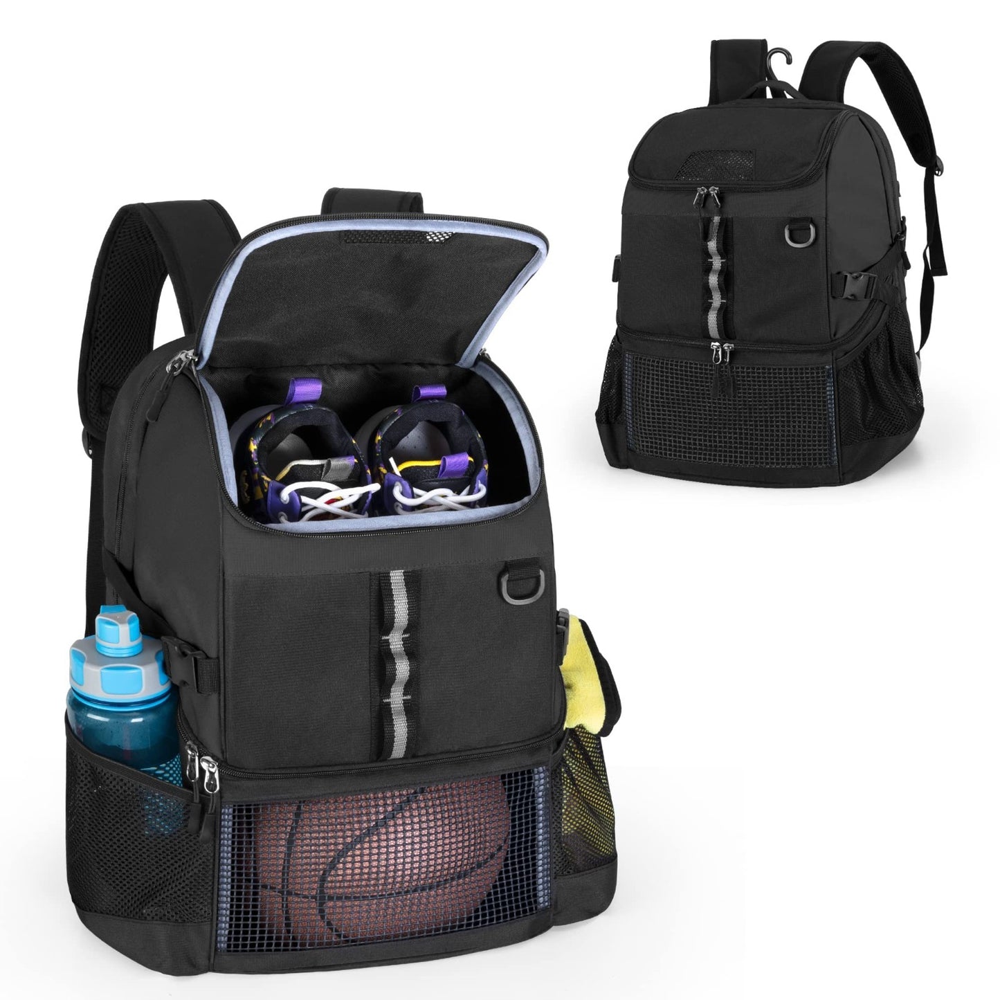 Basketball Backpack with Ball & Shoe Compartment, Multi Sport Sports Bag1