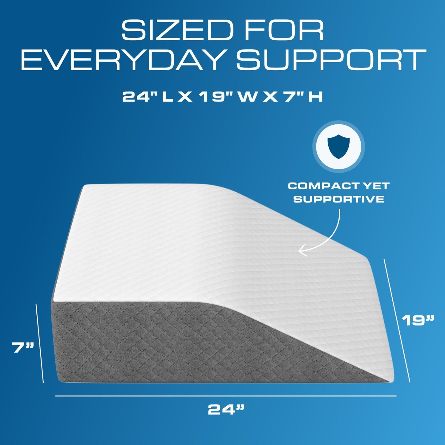 Leg Elevation Pillow for Post Surgery | Flat Top Wedge Bolster for Foot, Knee, A2