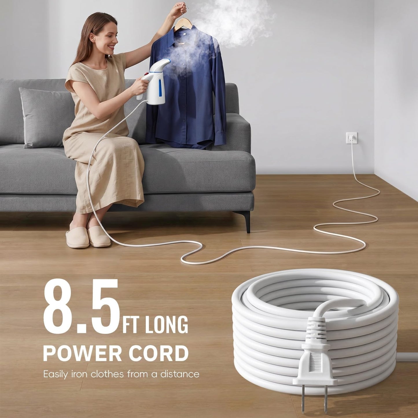 Handheld Clothes Steamer, 700W Portable Travel Steam Iron, 240ml Capacity, Fast6