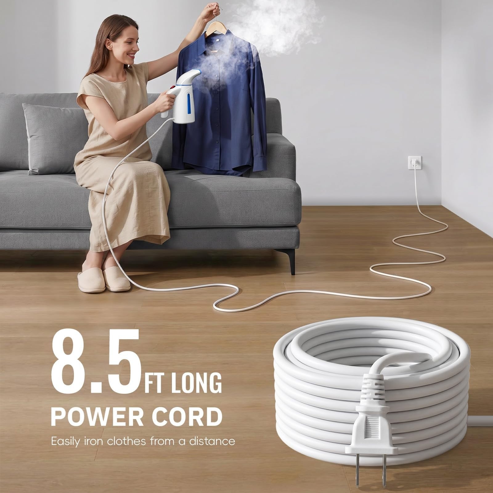 Handheld Clothes Steamer, 700W Portable Travel Steam Iron, 240ml Capacity, Fast6