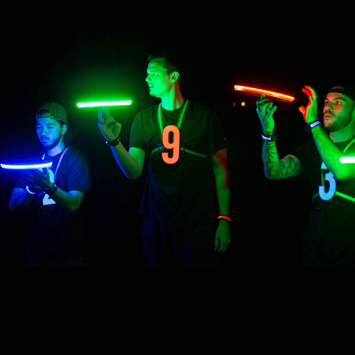 RGB Flying Disc   16 Million Colors, Bright LED Modes, Rechargeable, Waterproof,6