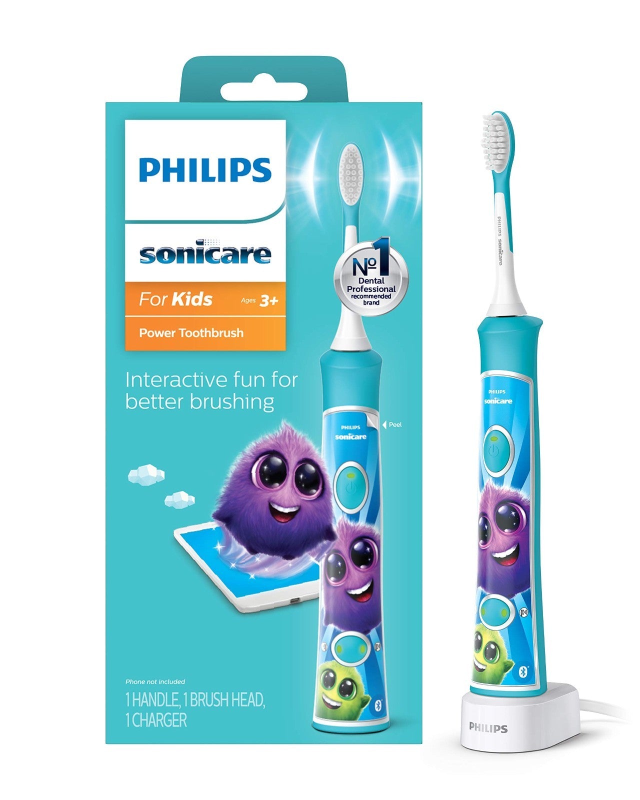 Bluetooth Electric Toothbrush for Kids 3+ | Rechargeable, Interactive, 2 Min Tim1