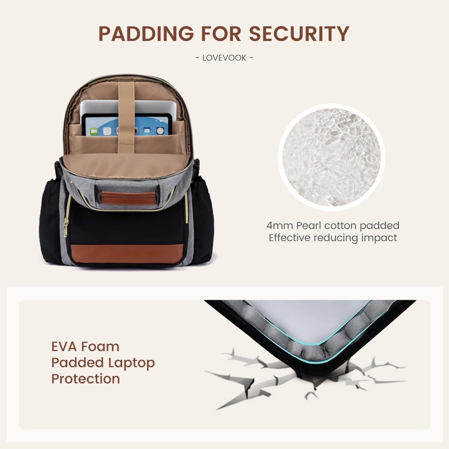 Stylish Waterproof Laptop Backpack for Women, 15.6" Large Capacity, Travel Purse4