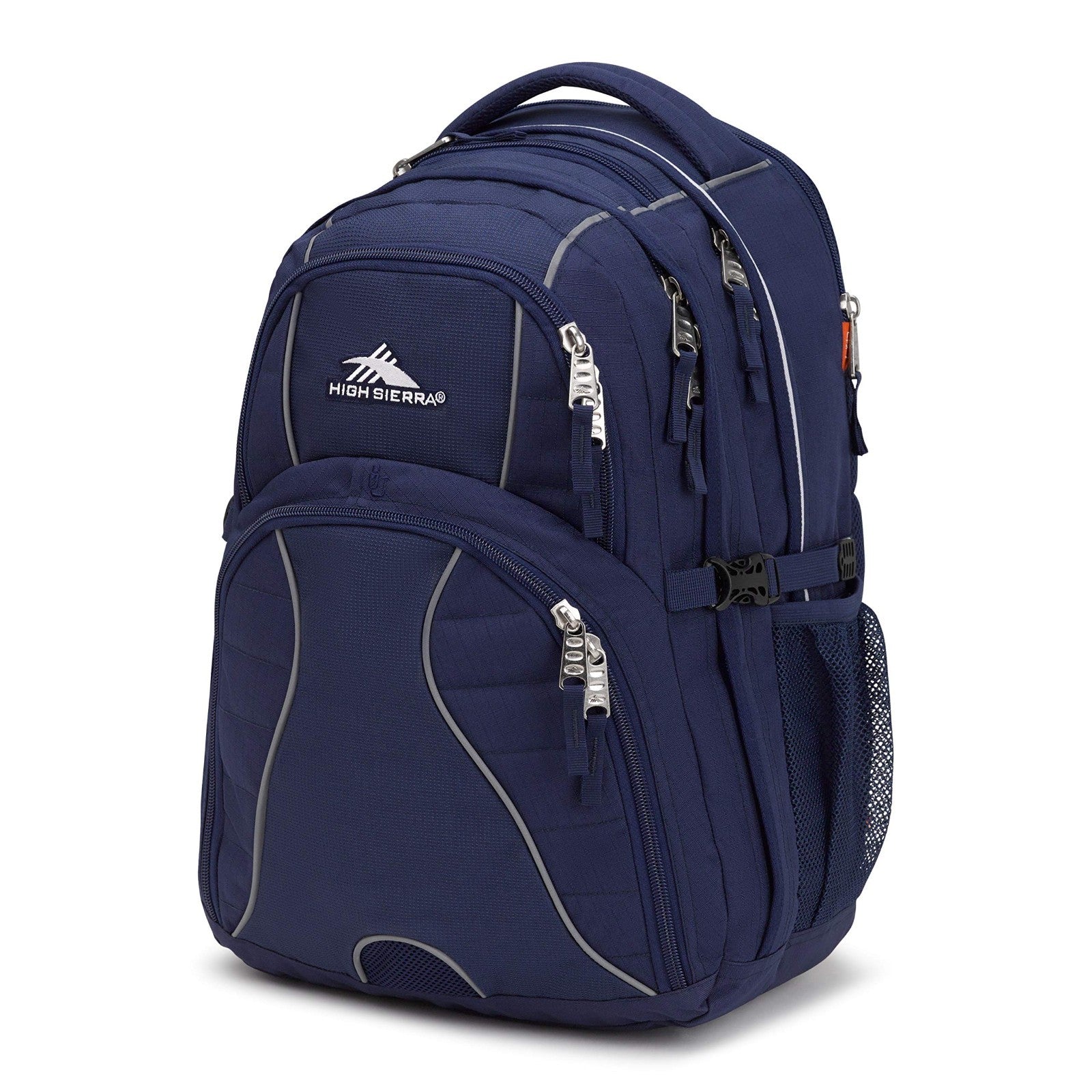 Spacious Laptop Backpack, True Navy, Water Resistant, Multi Compartment Design,1