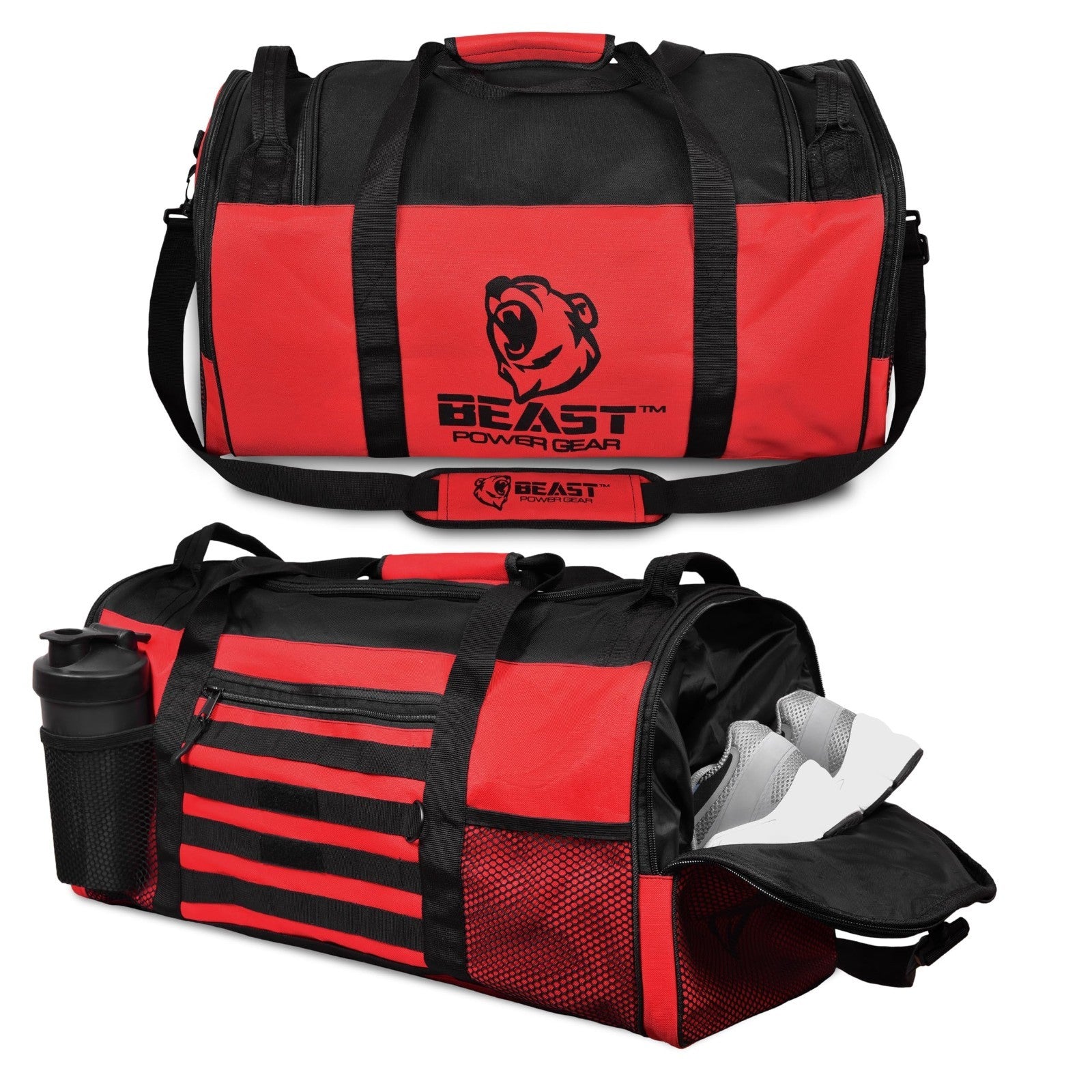 Versatile Gym Duffle Bag for Workout, Boxing, MMA - Shoes Compartment, Adjustabl1