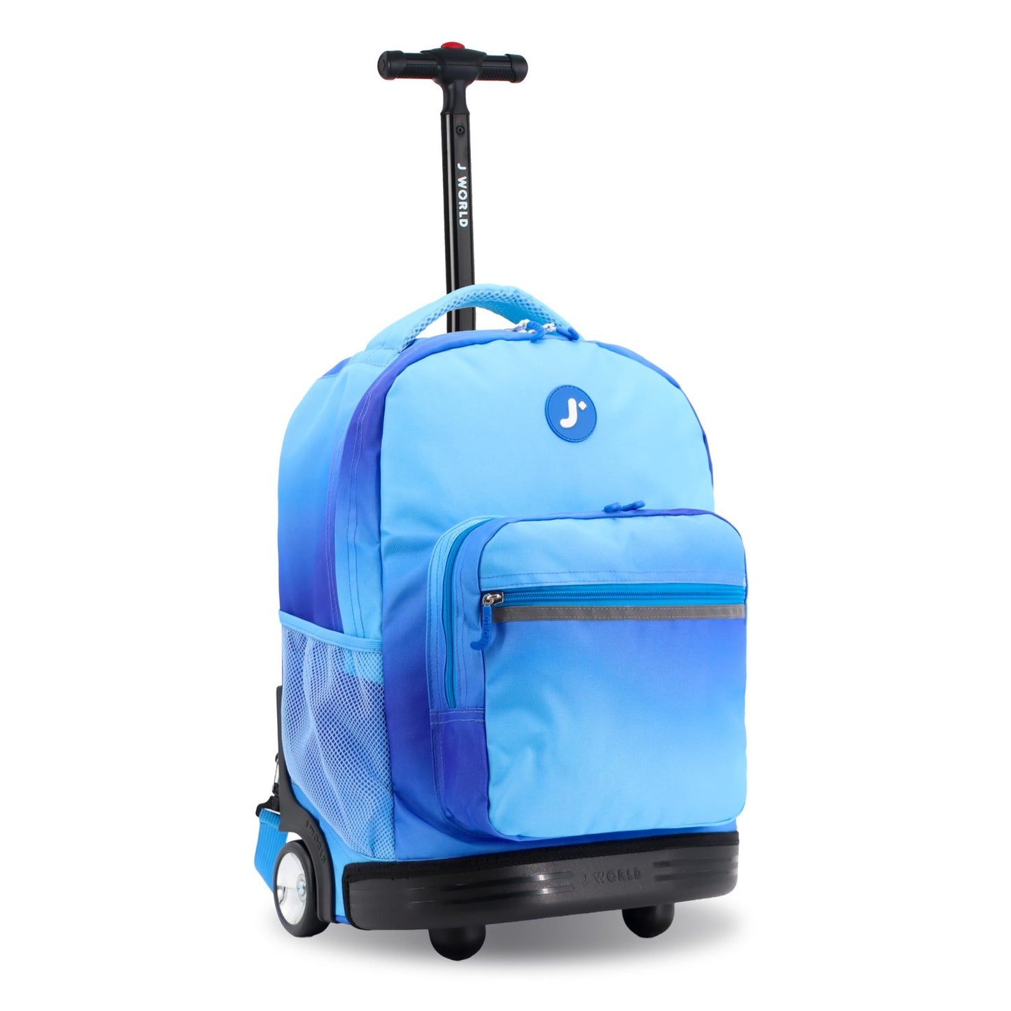 Kids Rolling Backpack with Wheels, 18" Blue Gradient Roller Bookbag for School1