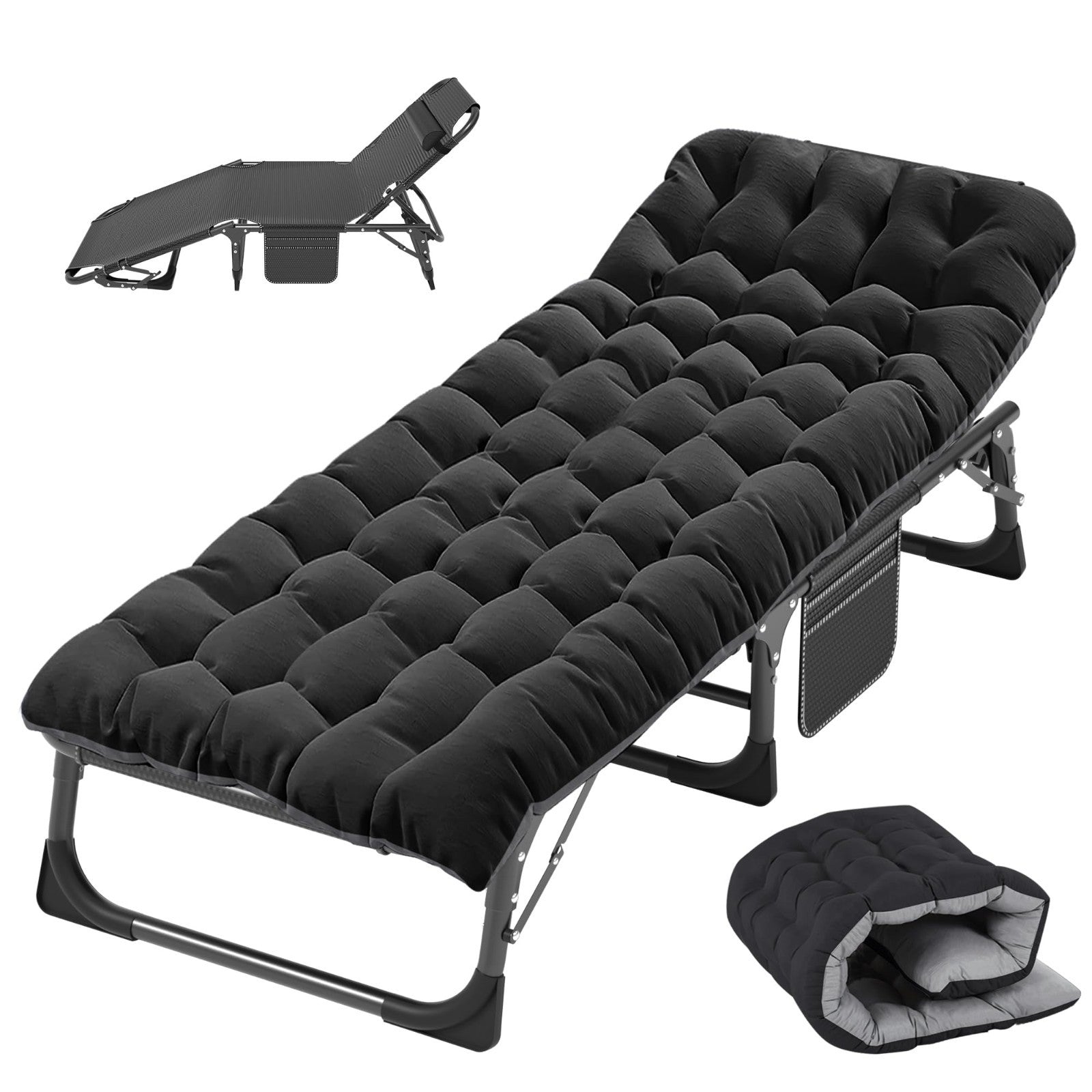 Folding Camping Cot for Adults   5 Position Adjustable, 440LBS Capacity, Padded1