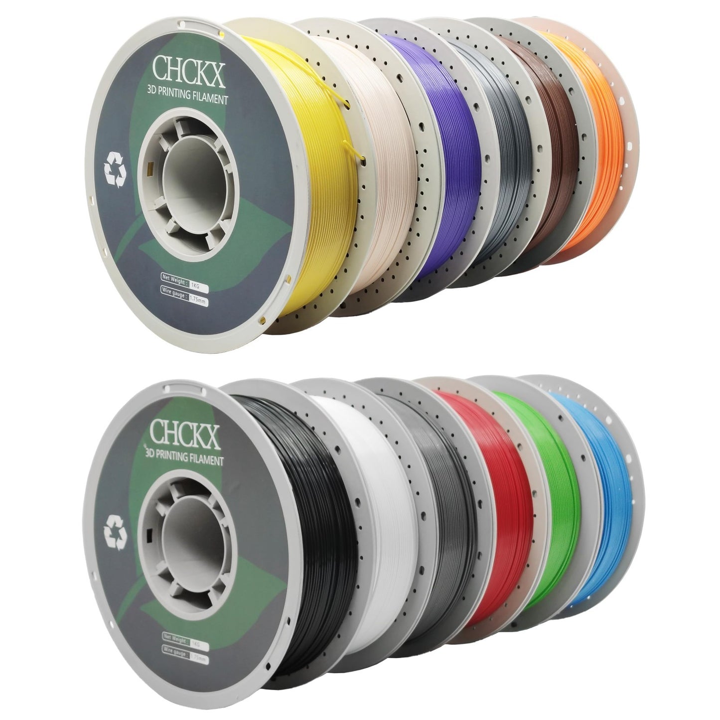 12 Rolls PETG 3D Printer Filament Bundle, 1.75mm, 1kg Spools, Dimensional Accura1