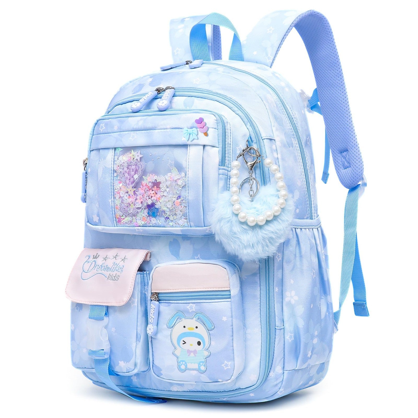 Stylish 17" Girls School Backpack   Kids Book Bag with Multiple Pockets, Splash 1