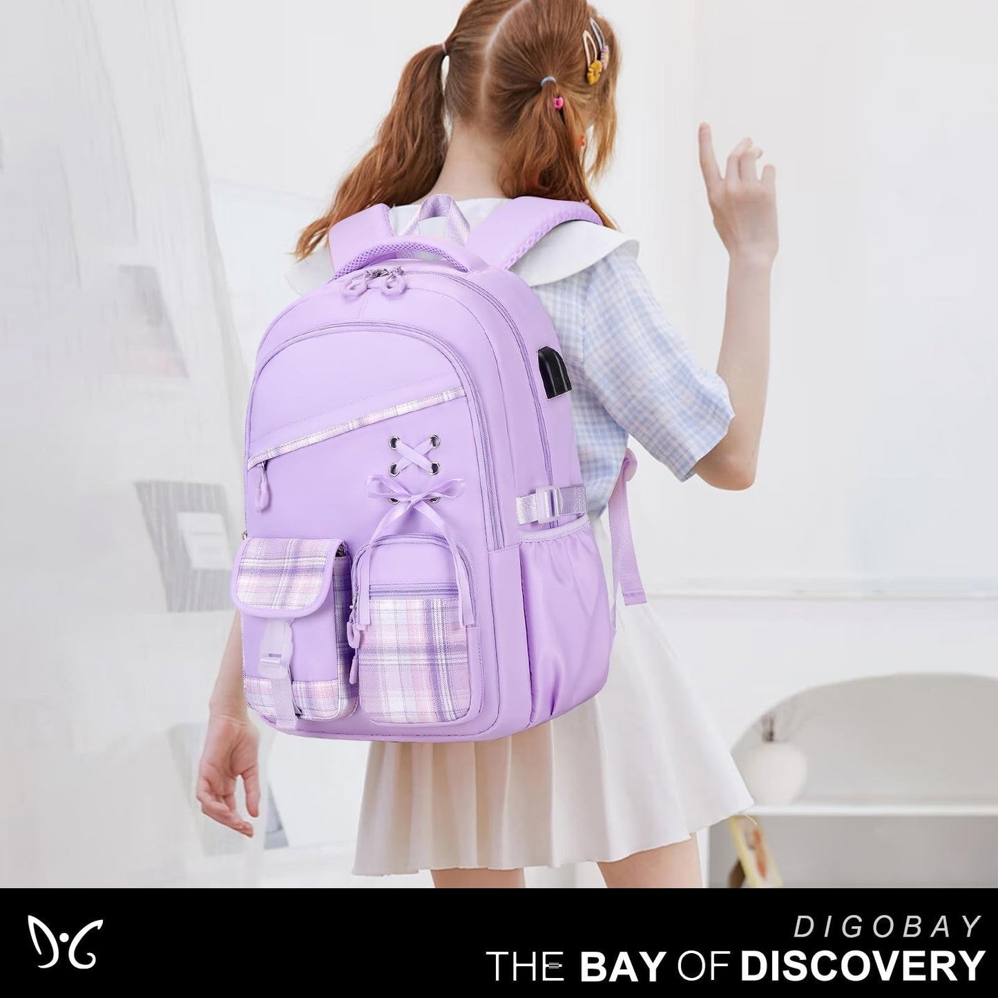 3PCS Girls School Backpack Set with Lunch Box & Pencil Pouch   Stylish & Durable6