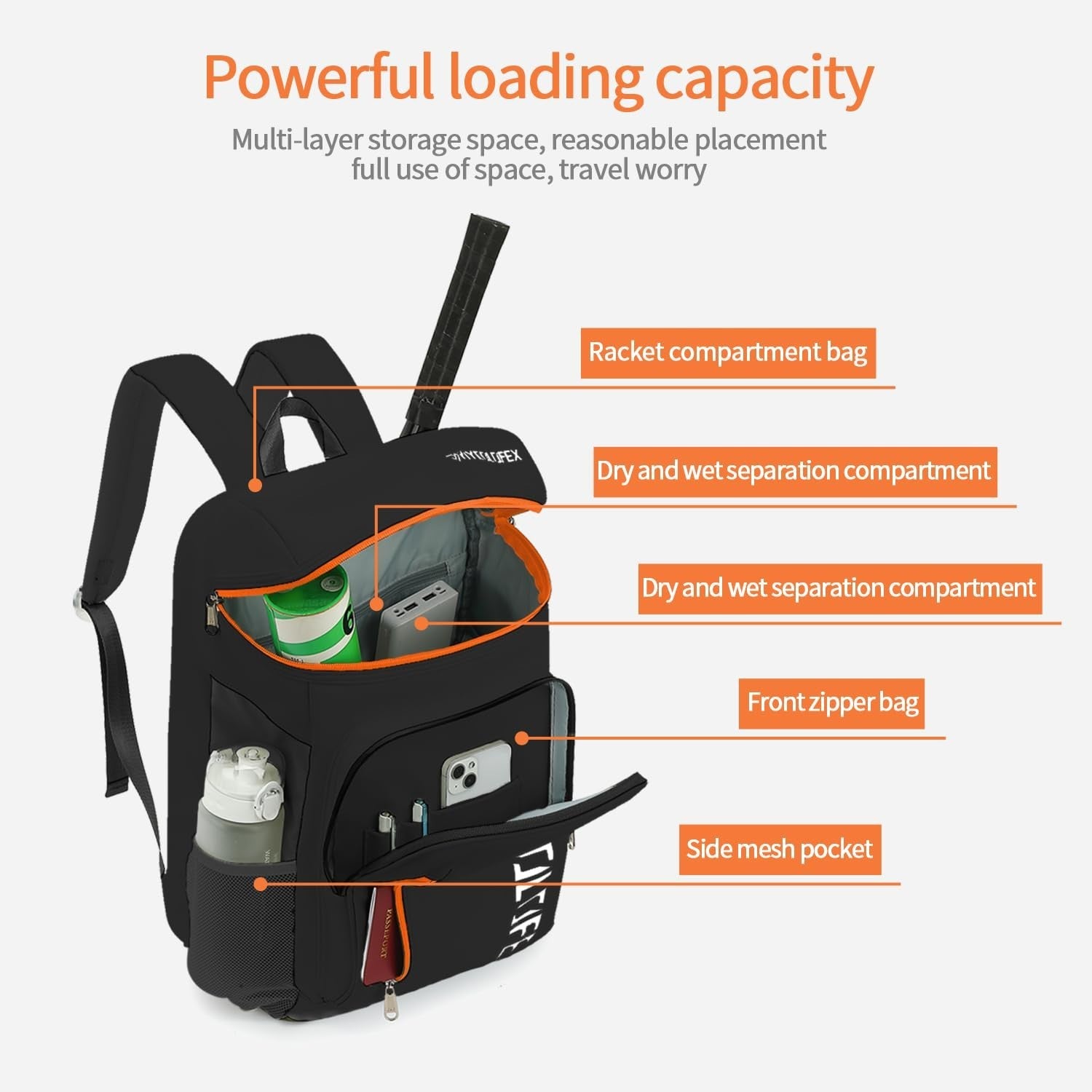Waterproof Gym Duffel Backpack with Shoe Compartment, 4 Carry Methods, Sports &6