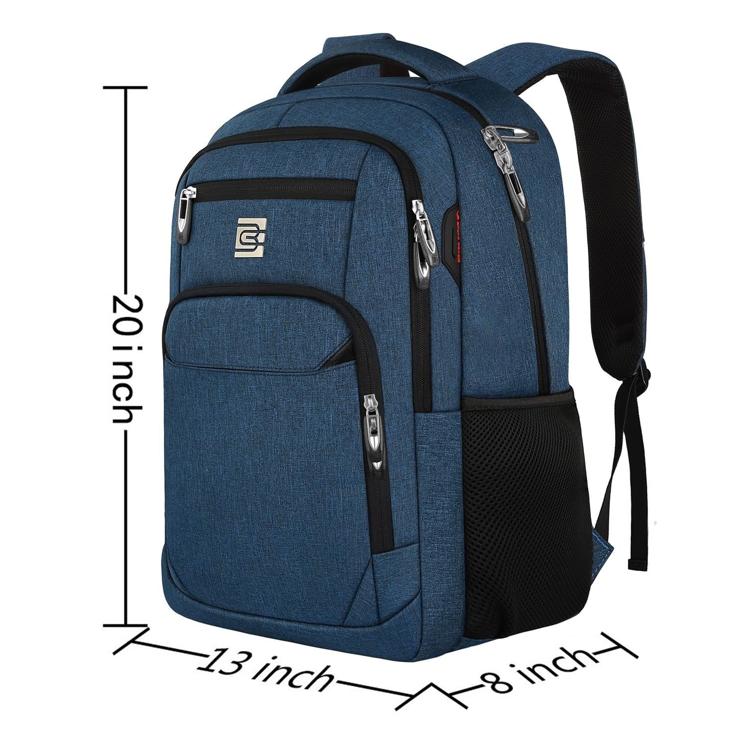 17" Slim Anti Theft Laptop Backpack for Business & College   Water Resistant, St3