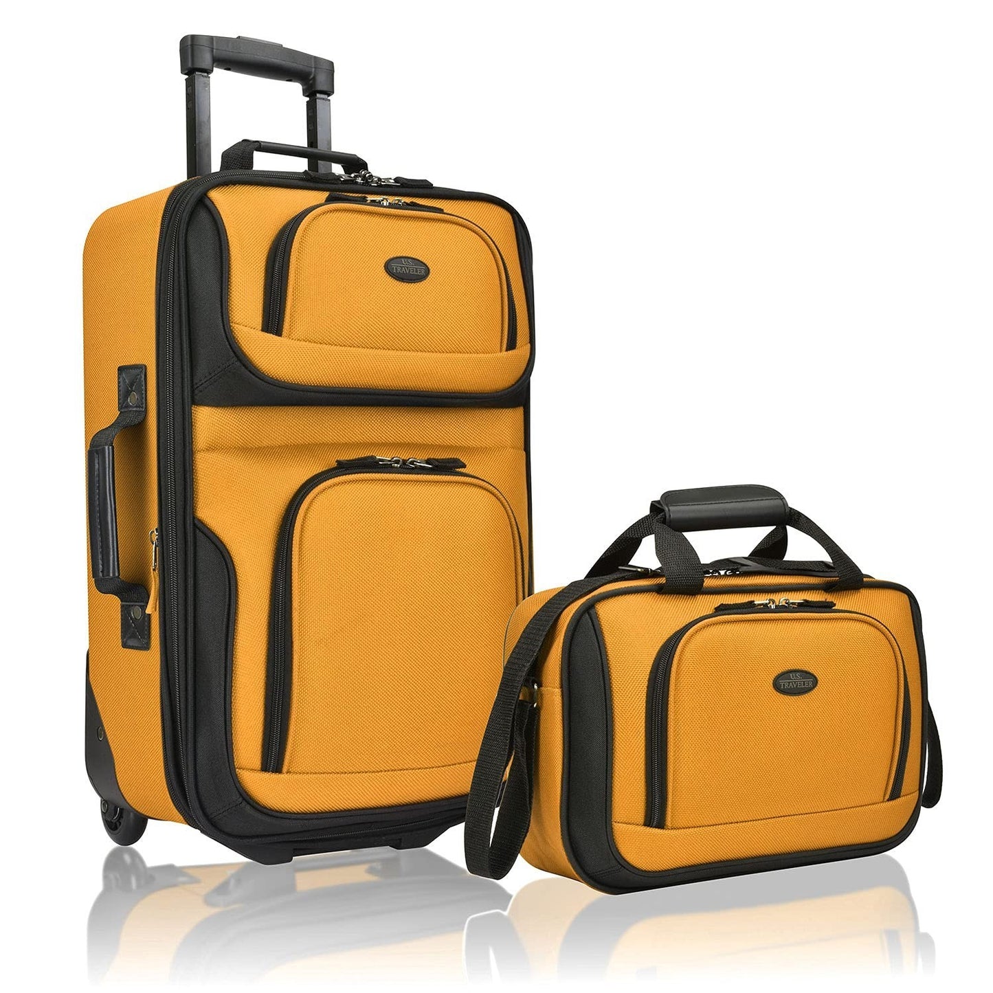 Lightweight Softside Rolling Carry-On Suitcase, 2-Wheel Travel Luggage Set, Oran1