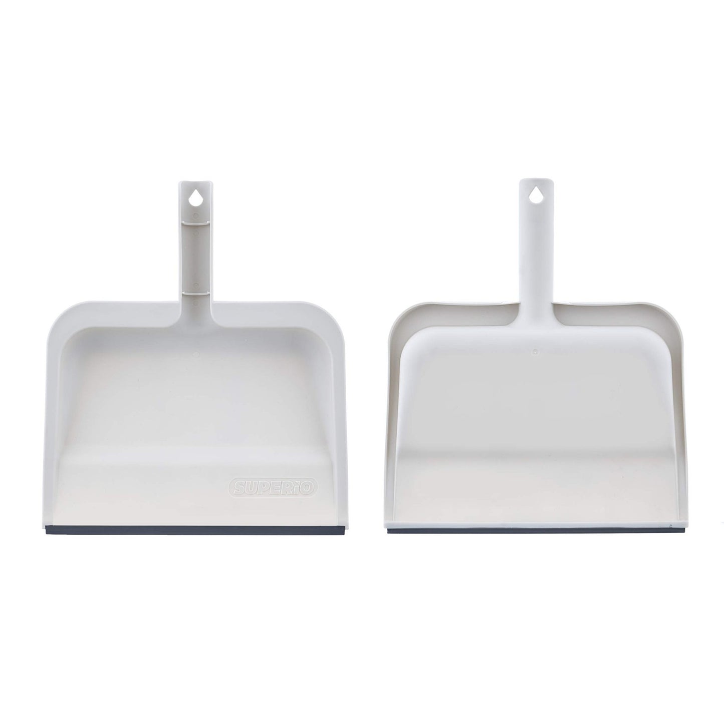 Clip-On Dustpan with Rubber Lip - 10" Durable Plastic, Comfort Grip Handle, 2-Pa1