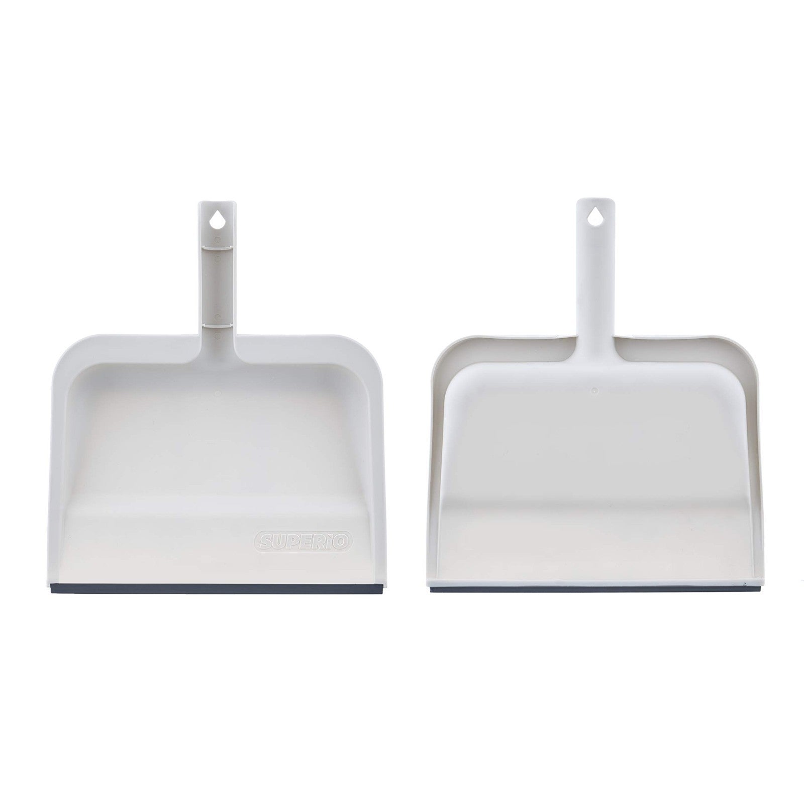 Clip-On Dustpan with Rubber Lip - 10" Durable Plastic, Comfort Grip Handle, 2-Pa1