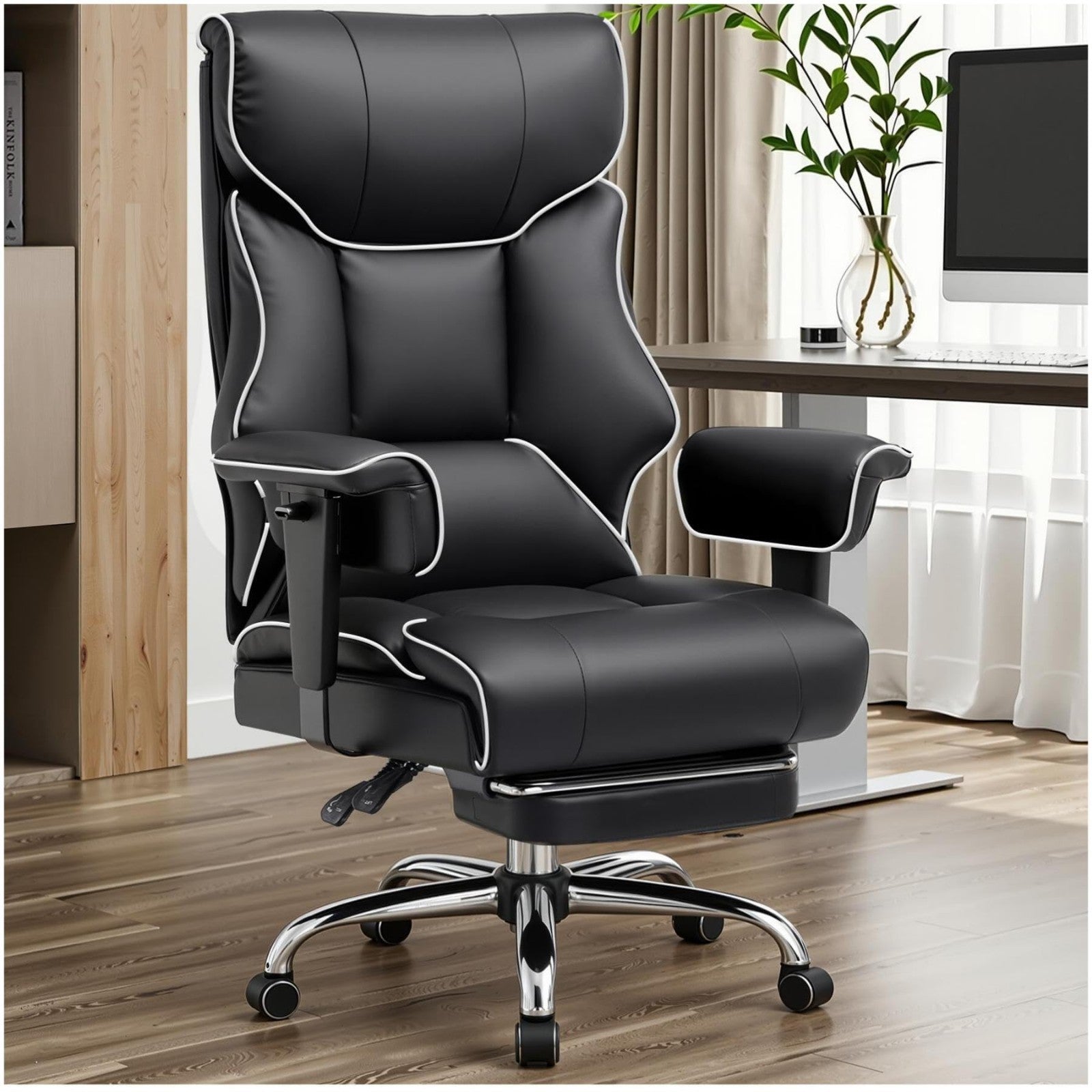 Big & Tall Gaming Chair 400lbs Heavy Duty Office Chair with Foot Rest, Ergonomic1