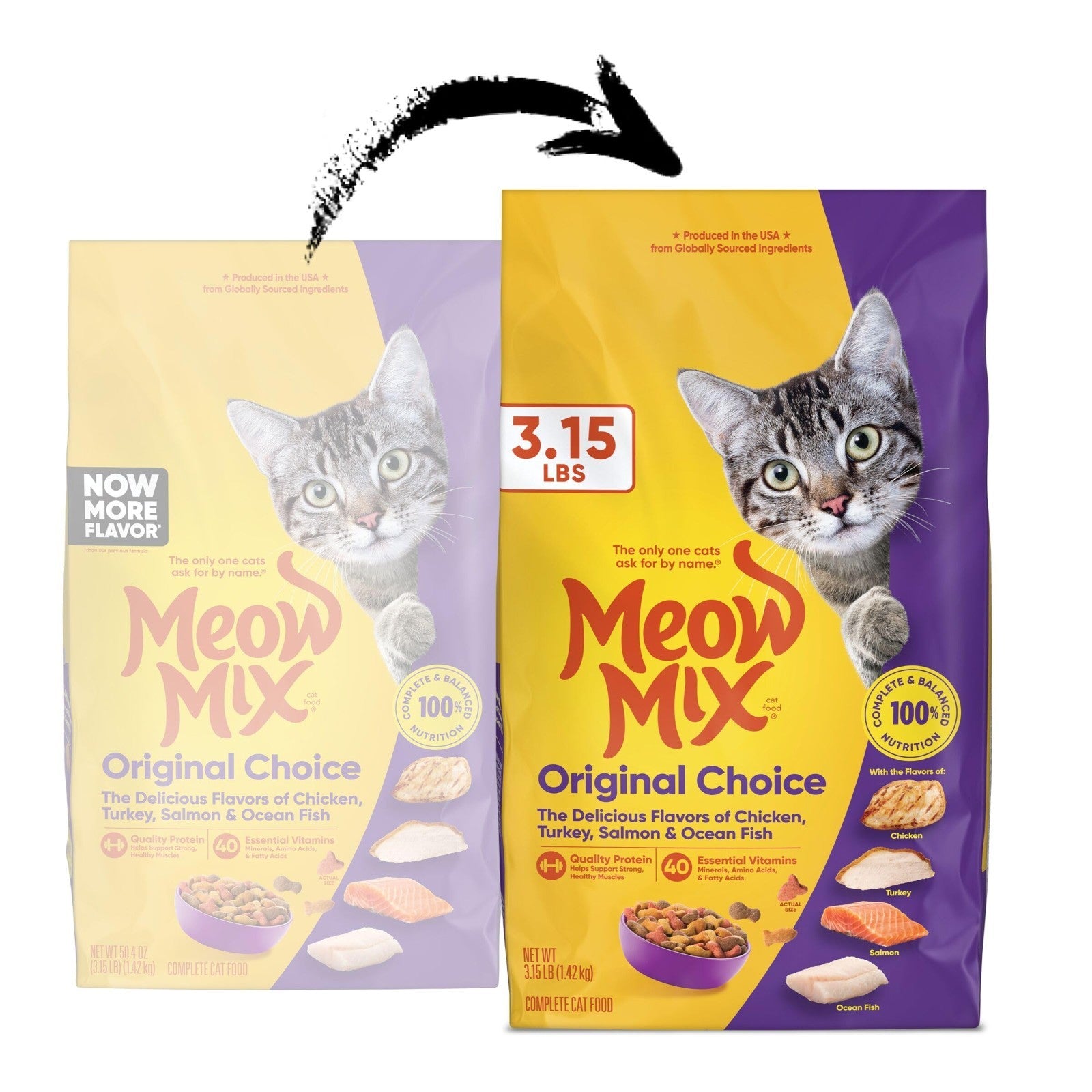 Original Choice Dry Cat Food   3.15 lb Bag, Healthy Nutrition for Cats, Grain Fr2