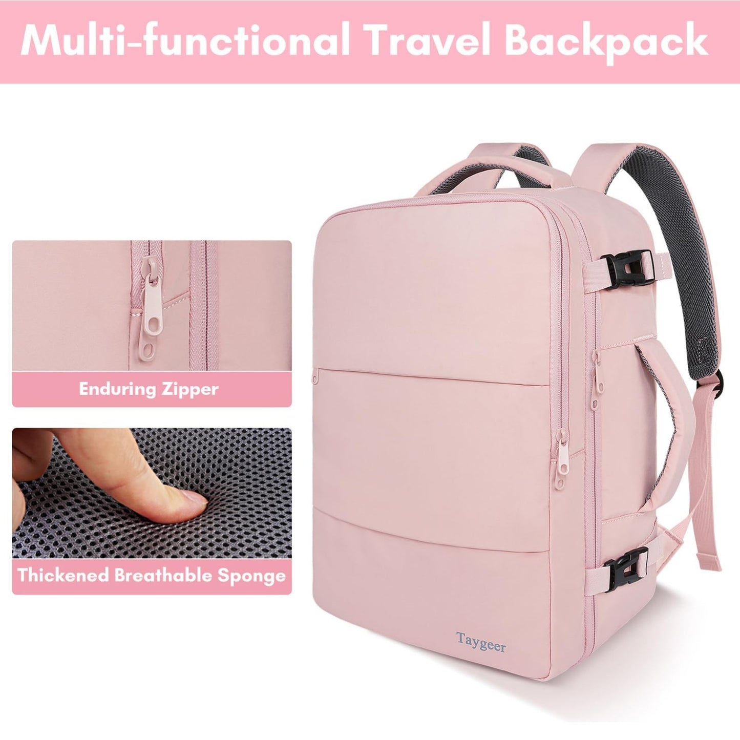 Travel Backpack for Women   TSA Approved Carry On, 15.6" Laptop Bag, Water Bottl7
