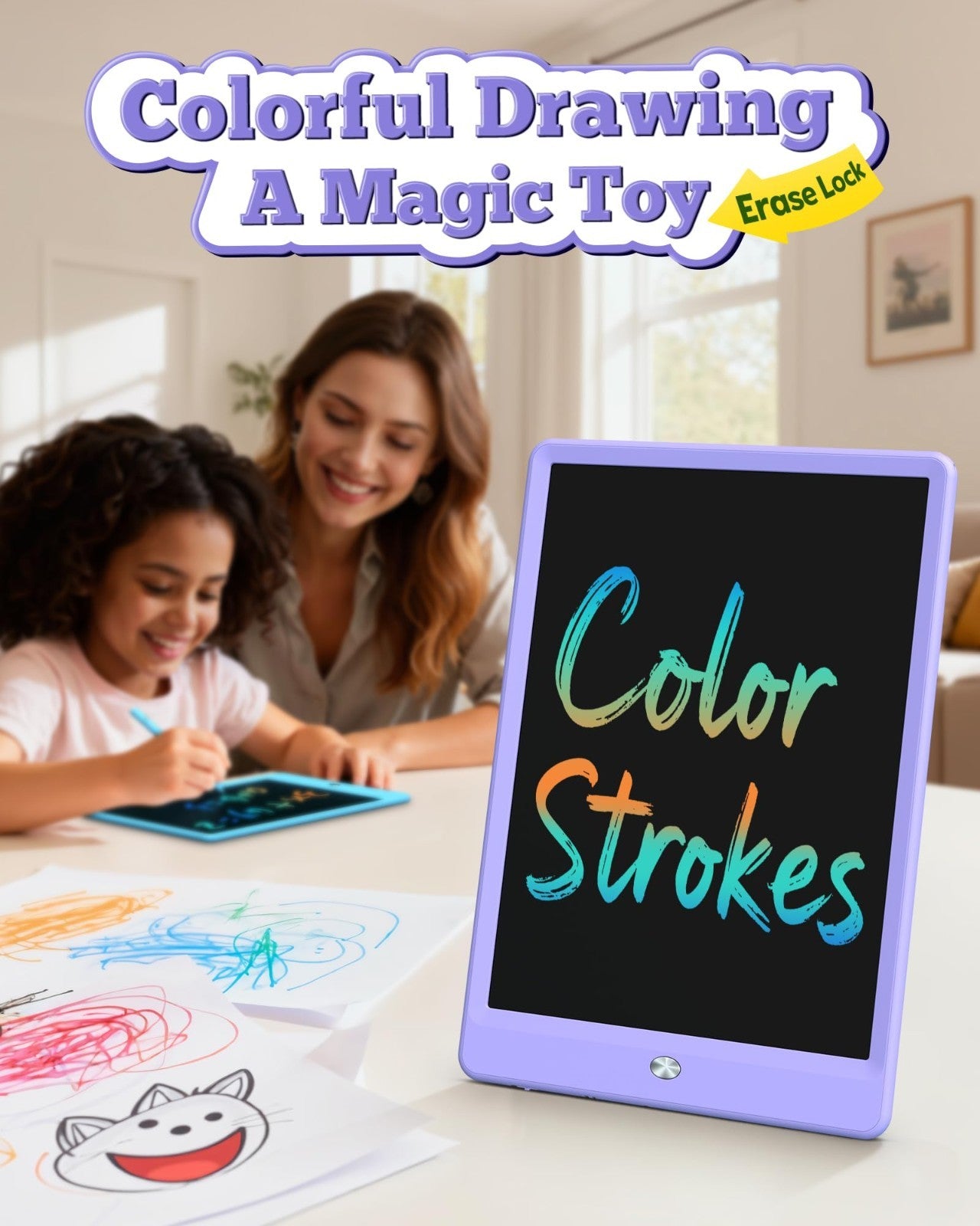 10" LCD Writing Tablet for Kids   Electronic Drawing Pad, Doodle Board, Gift for5