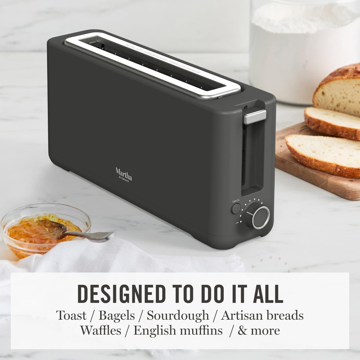 Extra Wide 2-Slice Long Slot Toaster for Sourdough & Bagels, 10 Shade Settings,2