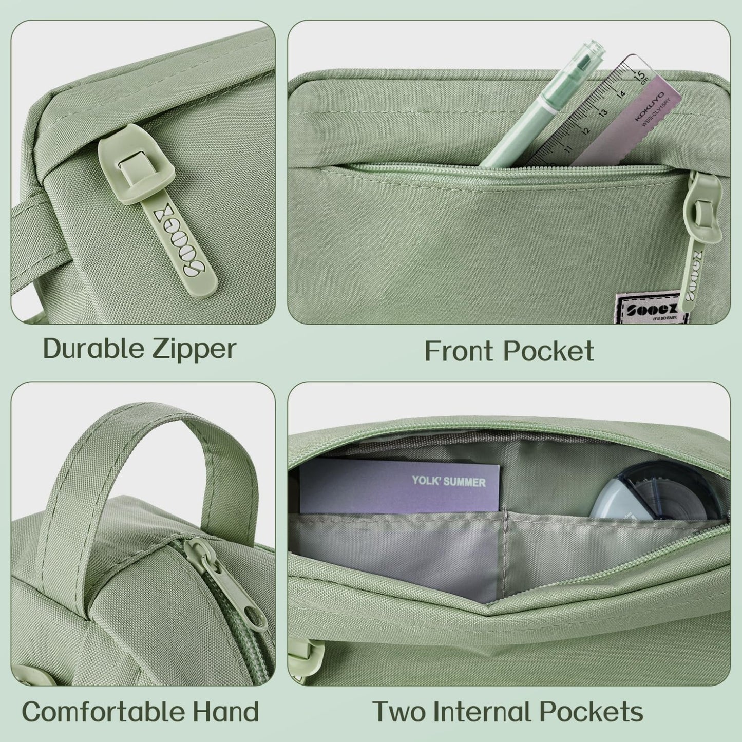 High Capacity Pencil Case   Large Pouch Organizer for School & Office Supplies3