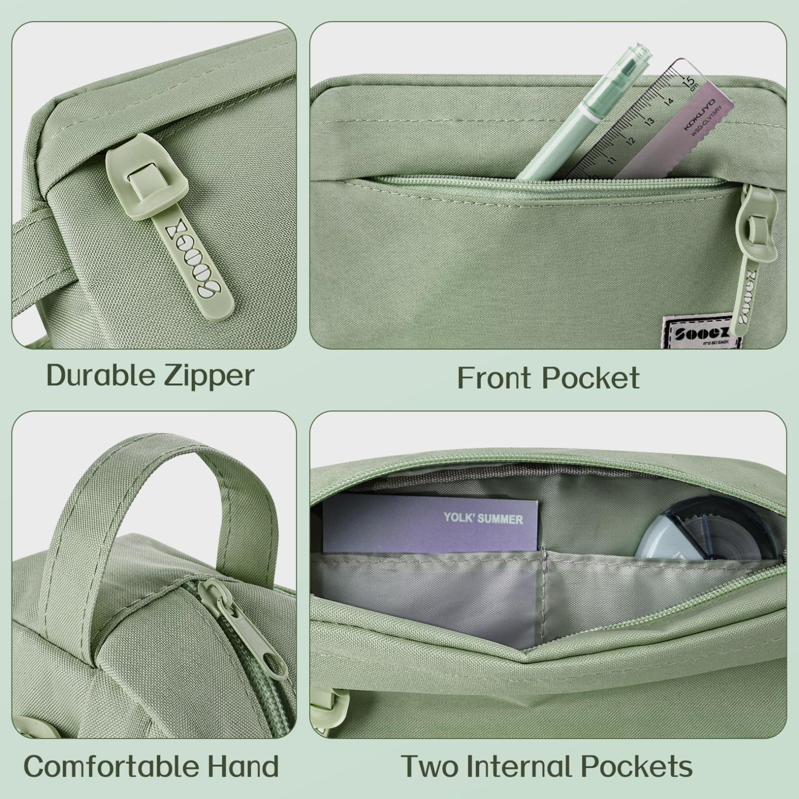 High Capacity Pencil Case   Large Pouch Organizer for School & Office Supplies3
