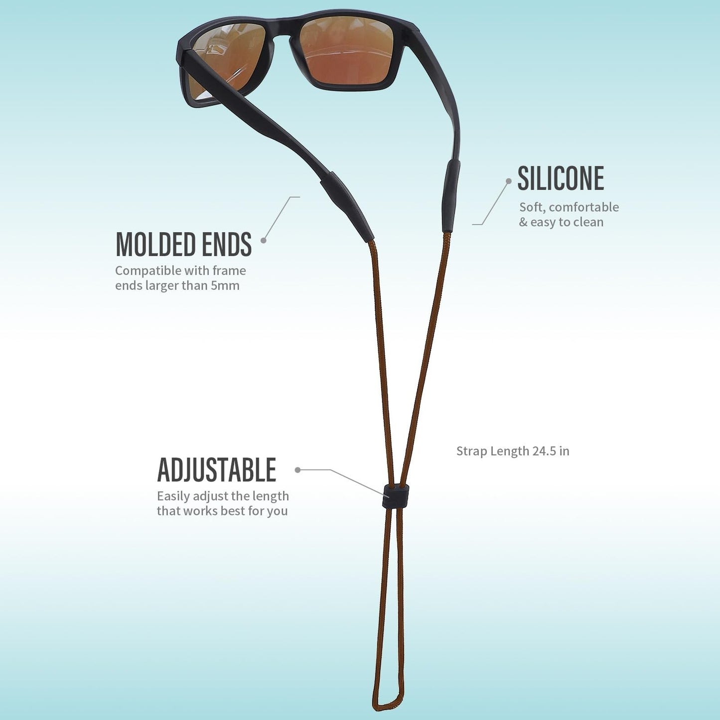 Eyeglass Holder Strap - Sunglasses Cords for Men, Women & Kids - Neck Lanyard Re5