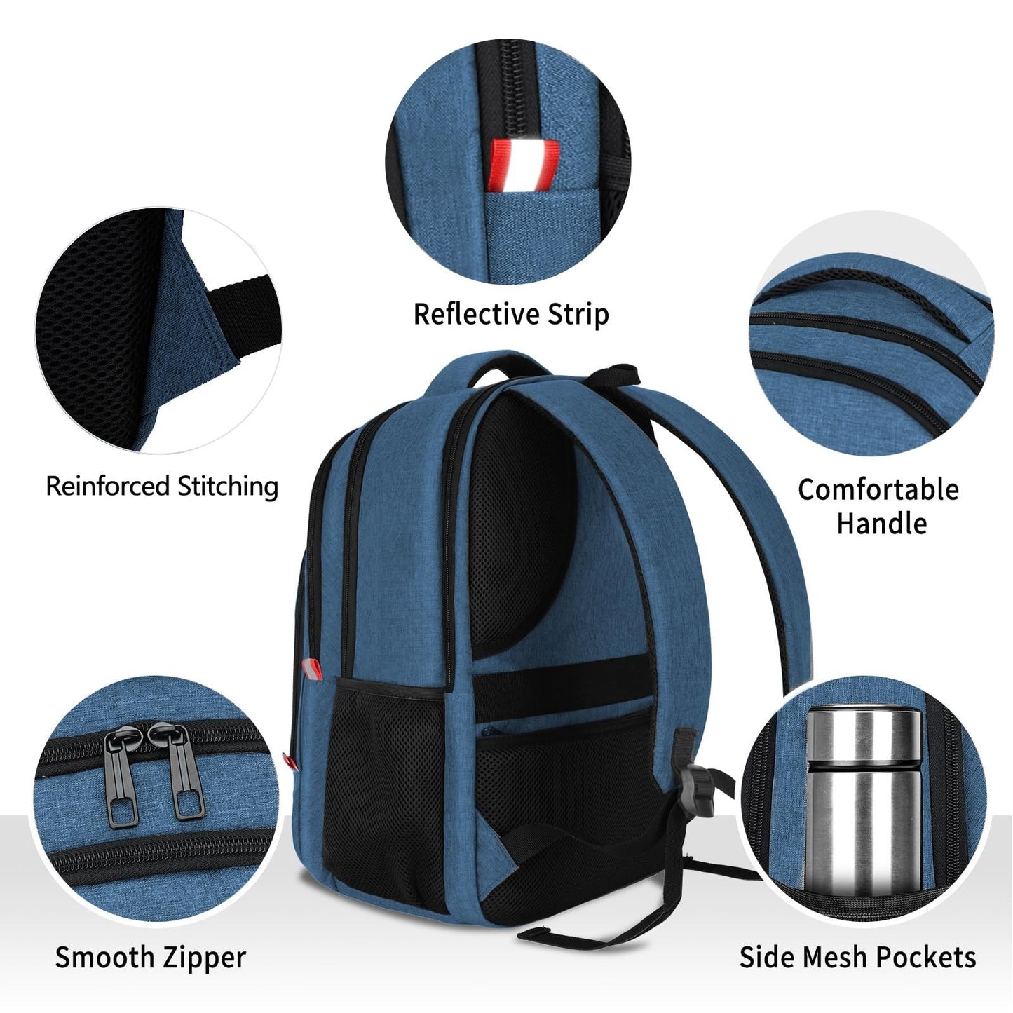 Travel Laptop Backpack 17.3 Inch, Water Resistant Anti Theft Daypack for Work, B4