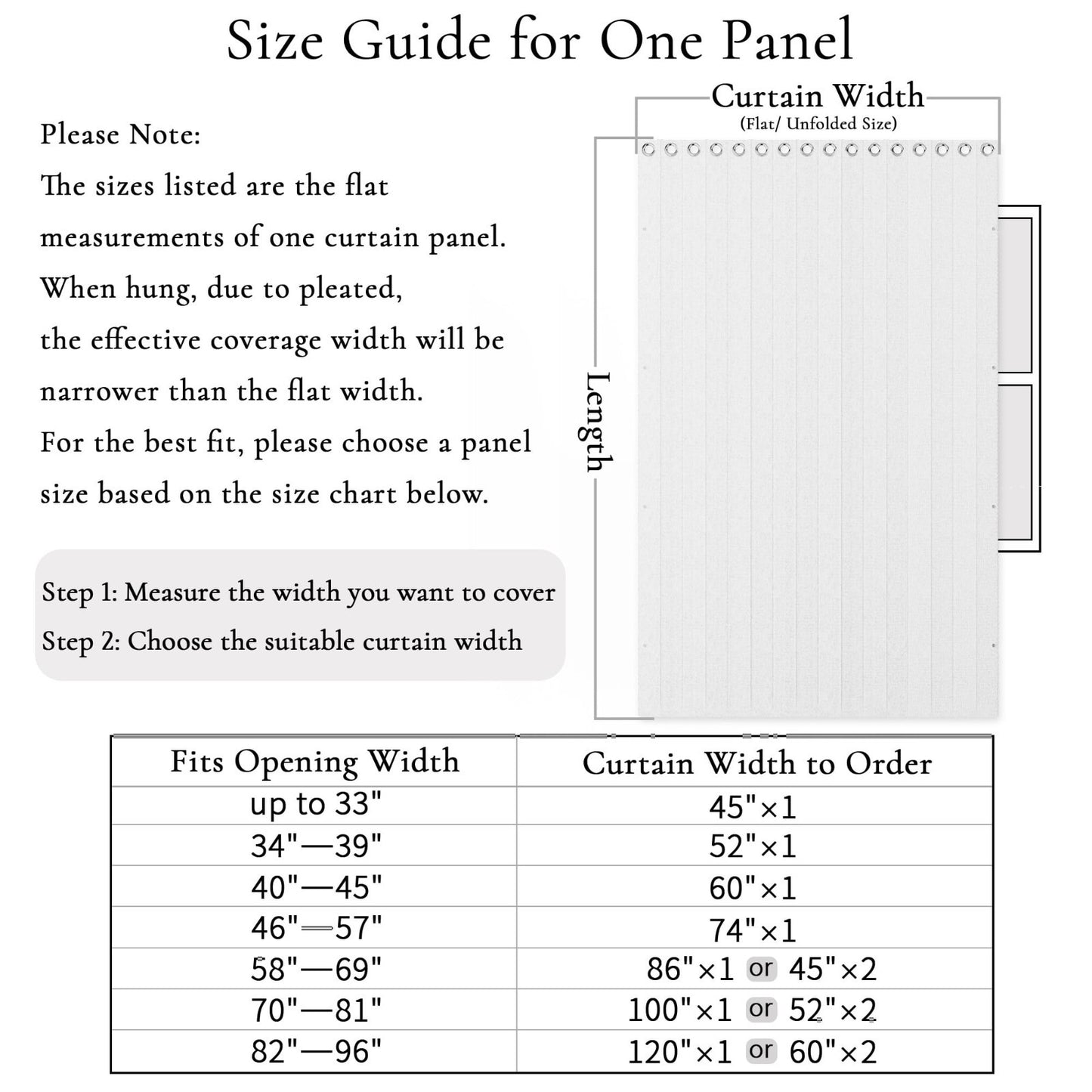 100% Blackout Vertical Shades for Sliding Doors, Fabric Window Blinds, 1 Panel W2