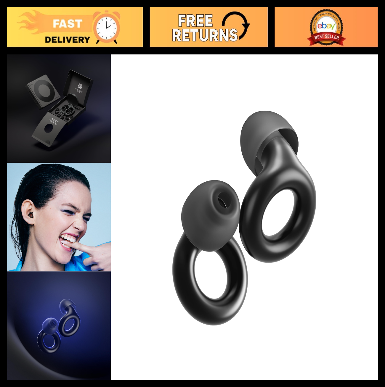 High Fidelity Ear Plugs for Concerts & Festivals | 17dB Noise Reduction, Stylish0